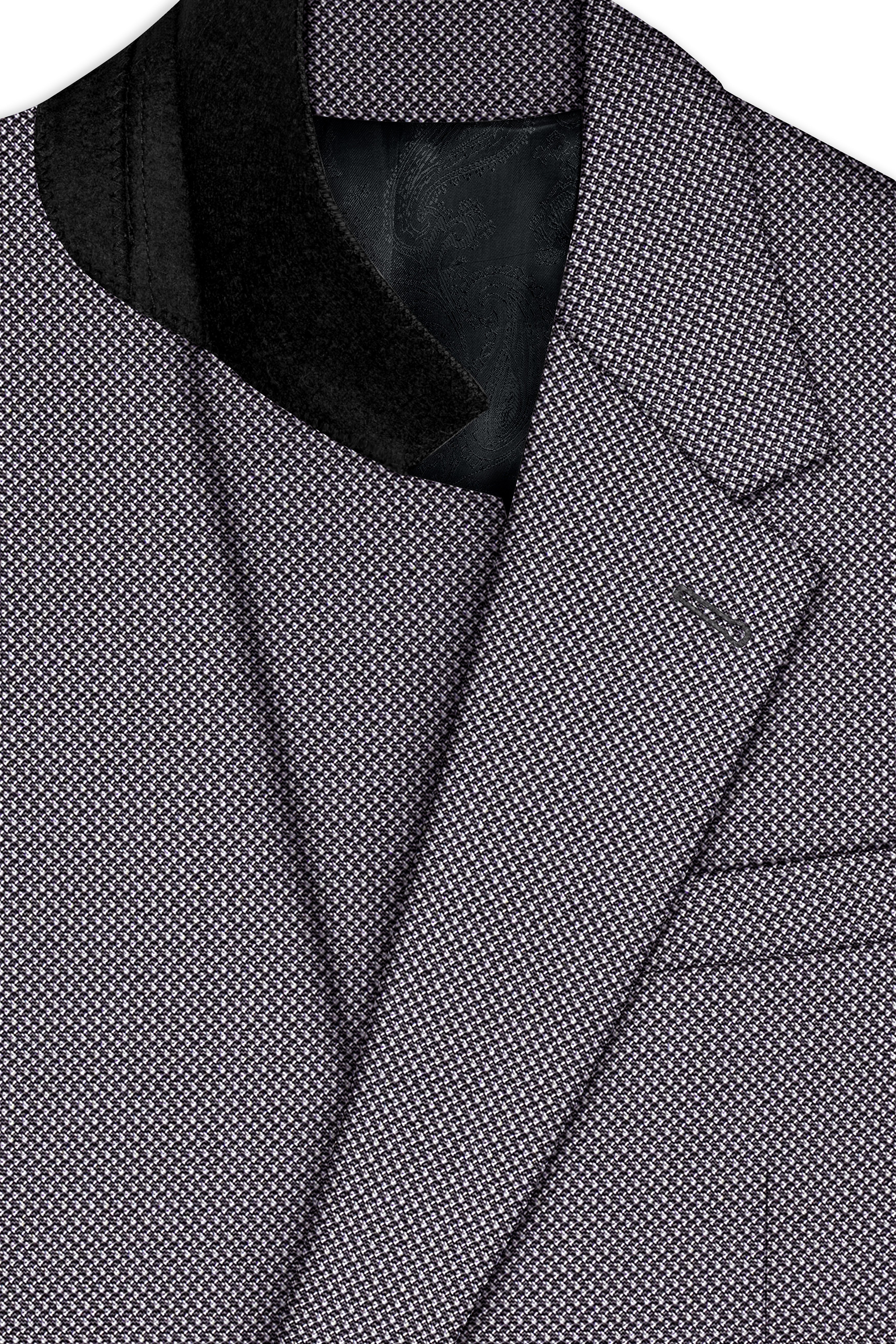 Cinerro-Dova Gray Textured Wool Rich Single Breasted Suit