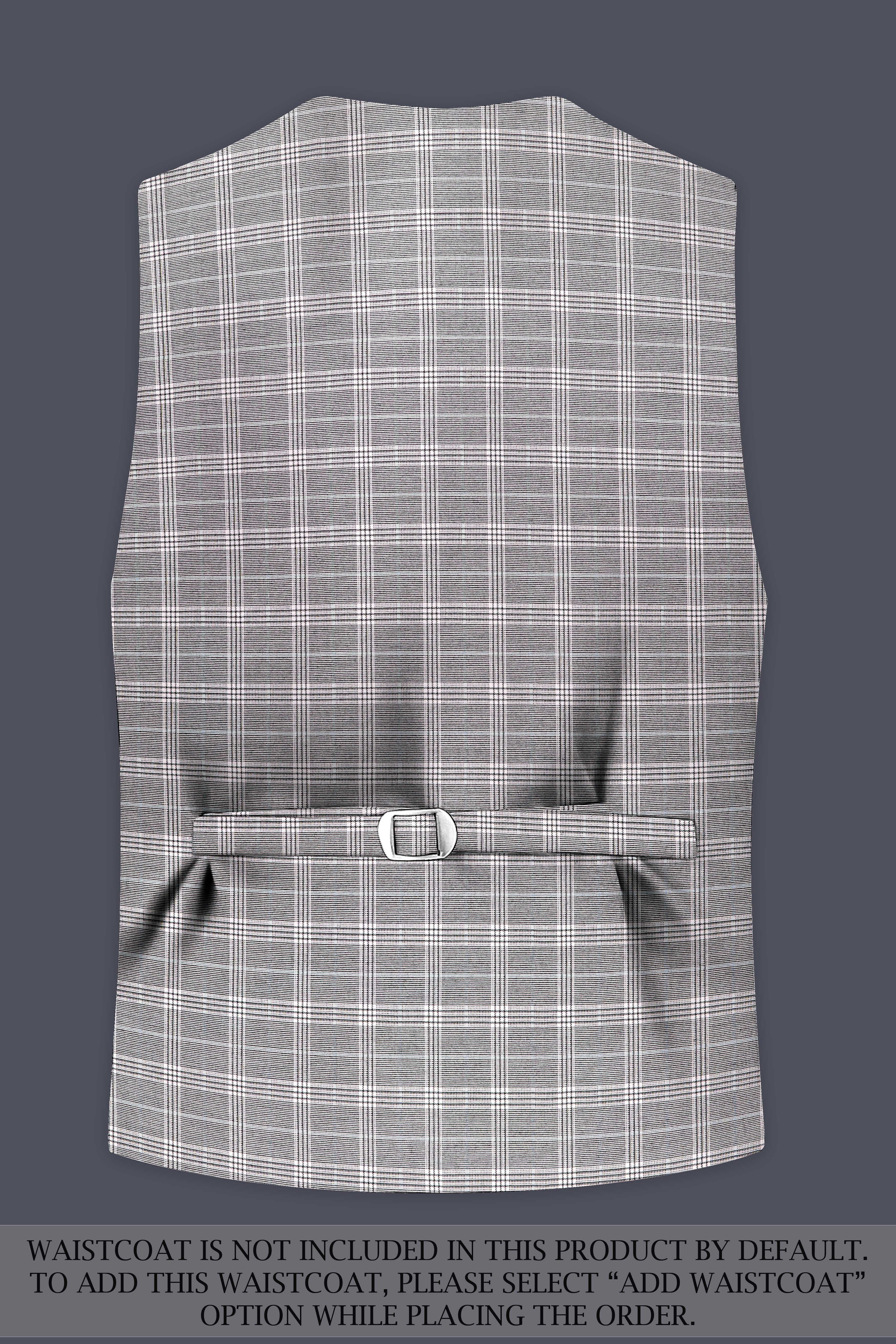 Noblero-Nobel Gray Plaid Wool Rich Single Breasted Suit
