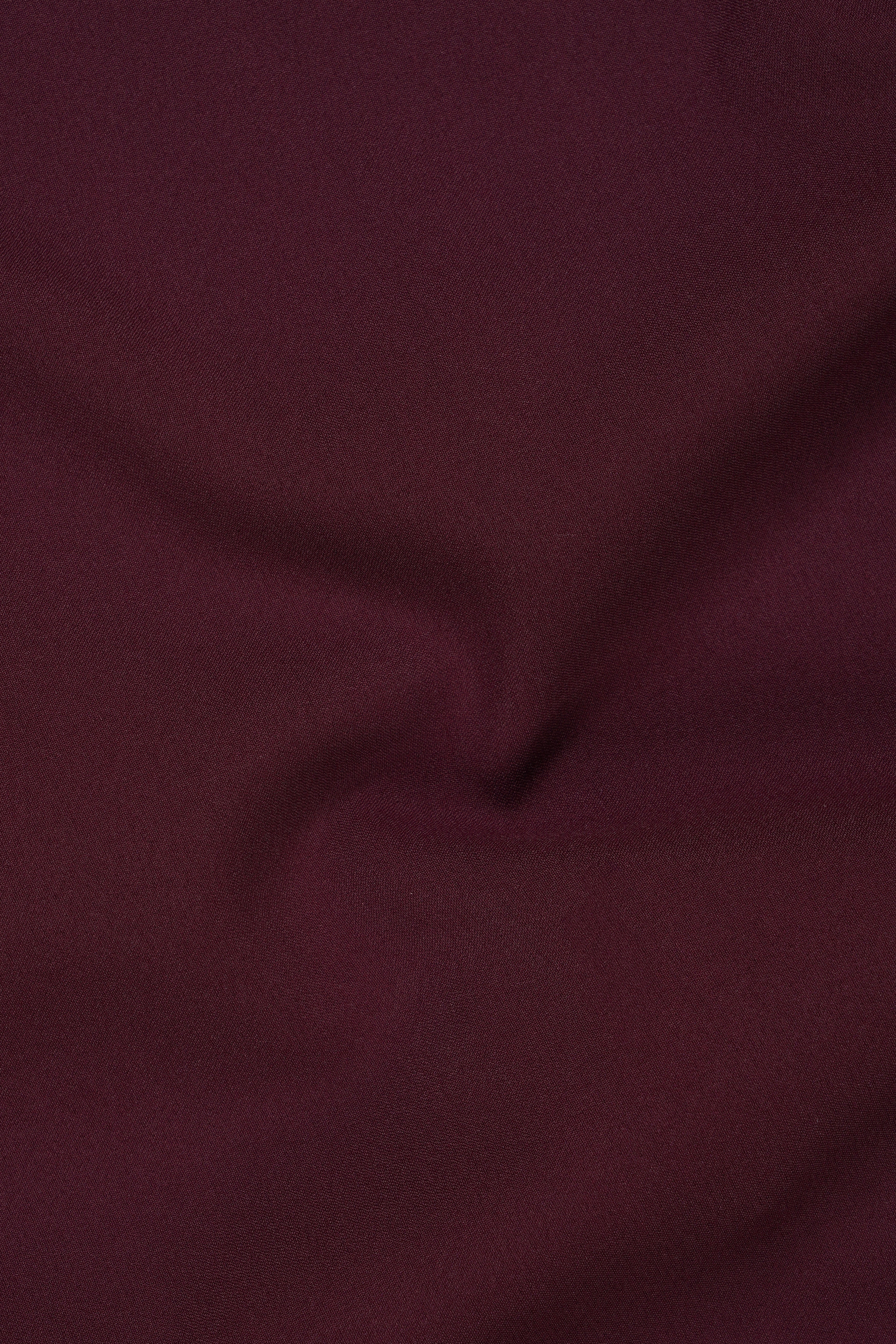 Flexmaro-Korean Crater Maroon 4-Way Stretch Wool Rich Cross Placket Bandhgala Suit