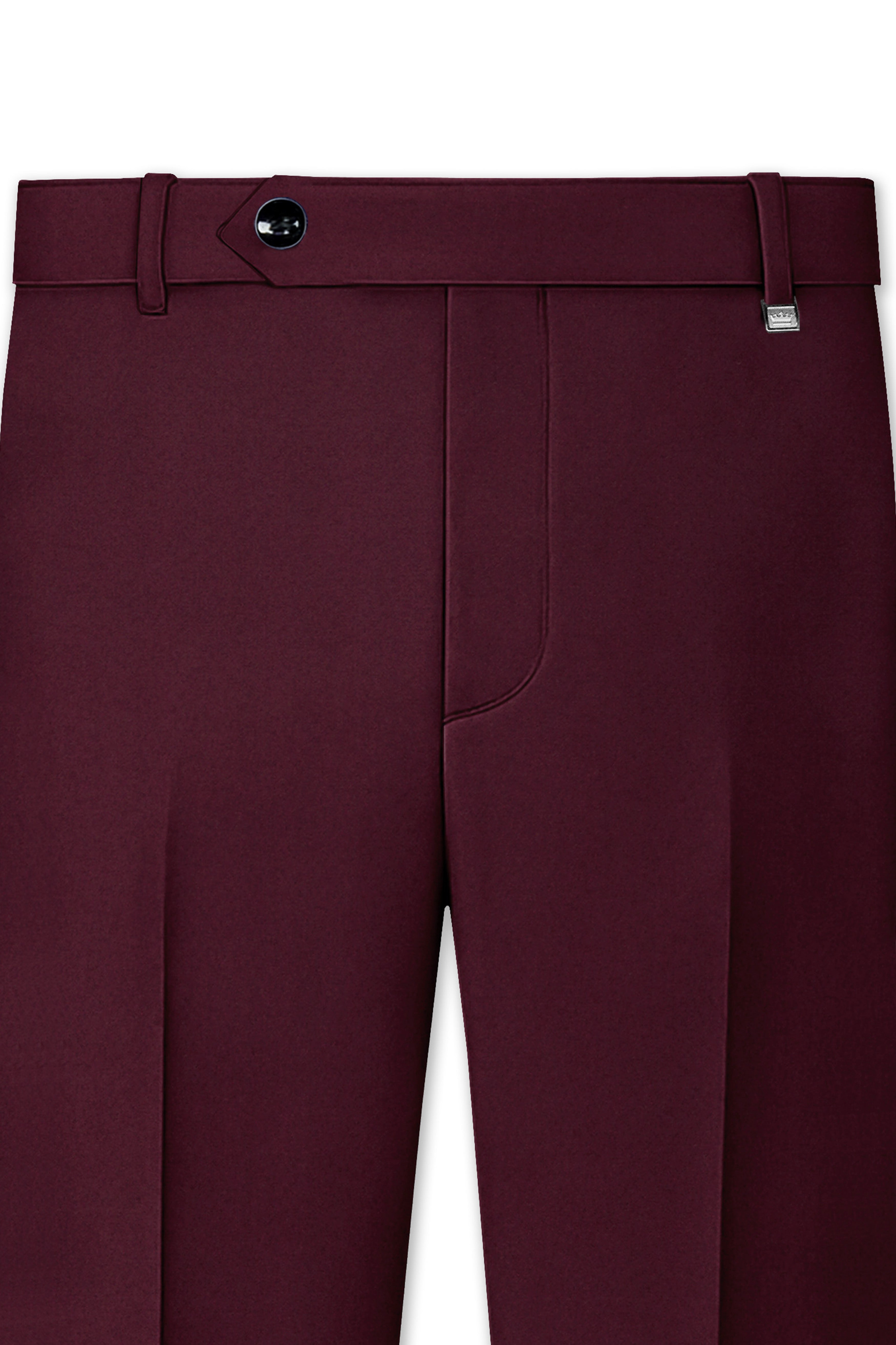 Flexmaro-Korean Crater Maroon 4-Way Stretch Wool Rich Single Breasted Suit