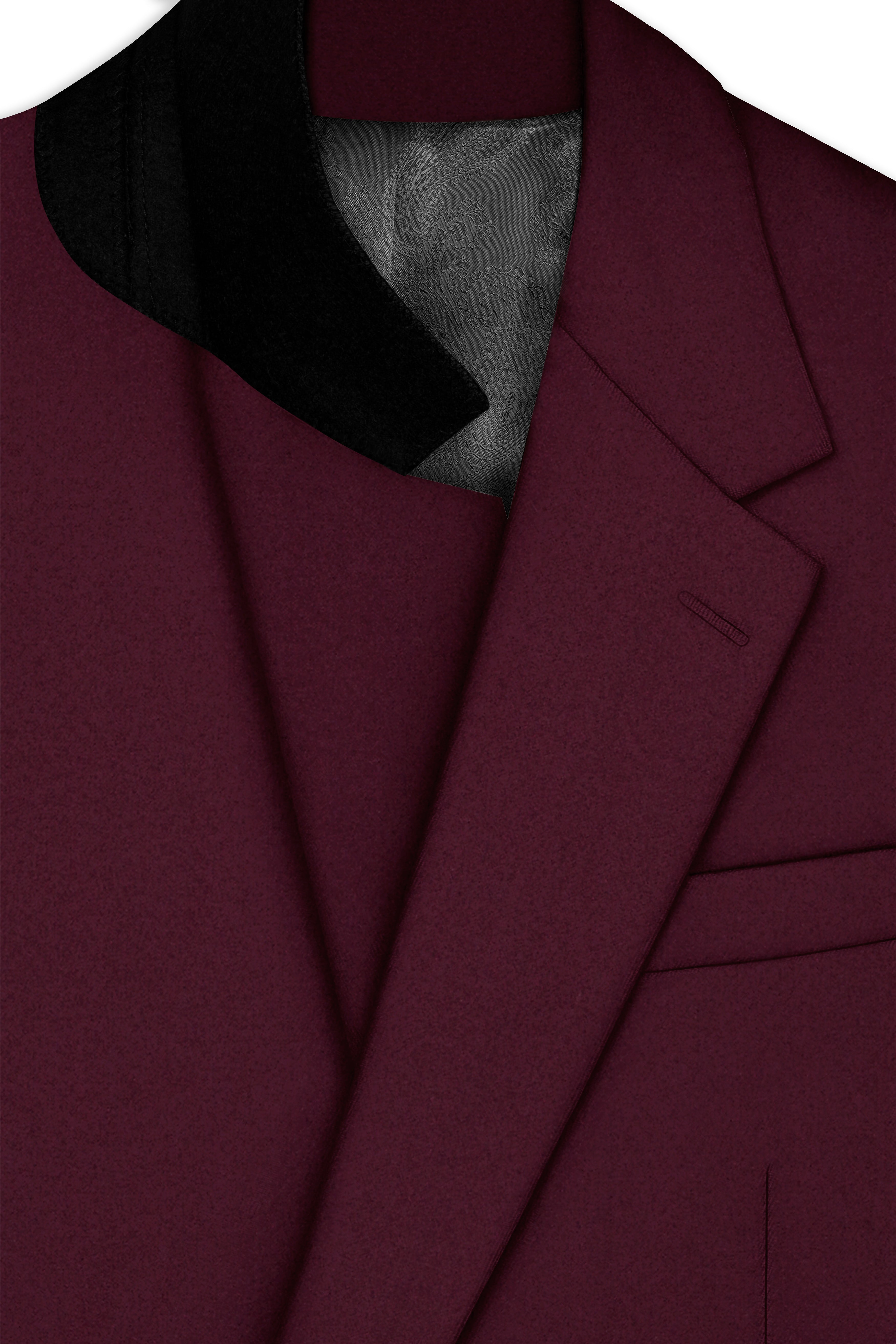 Flexmaro-Korean Crater Maroon 4-Way Stretch Wool Rich Single Breasted Suit