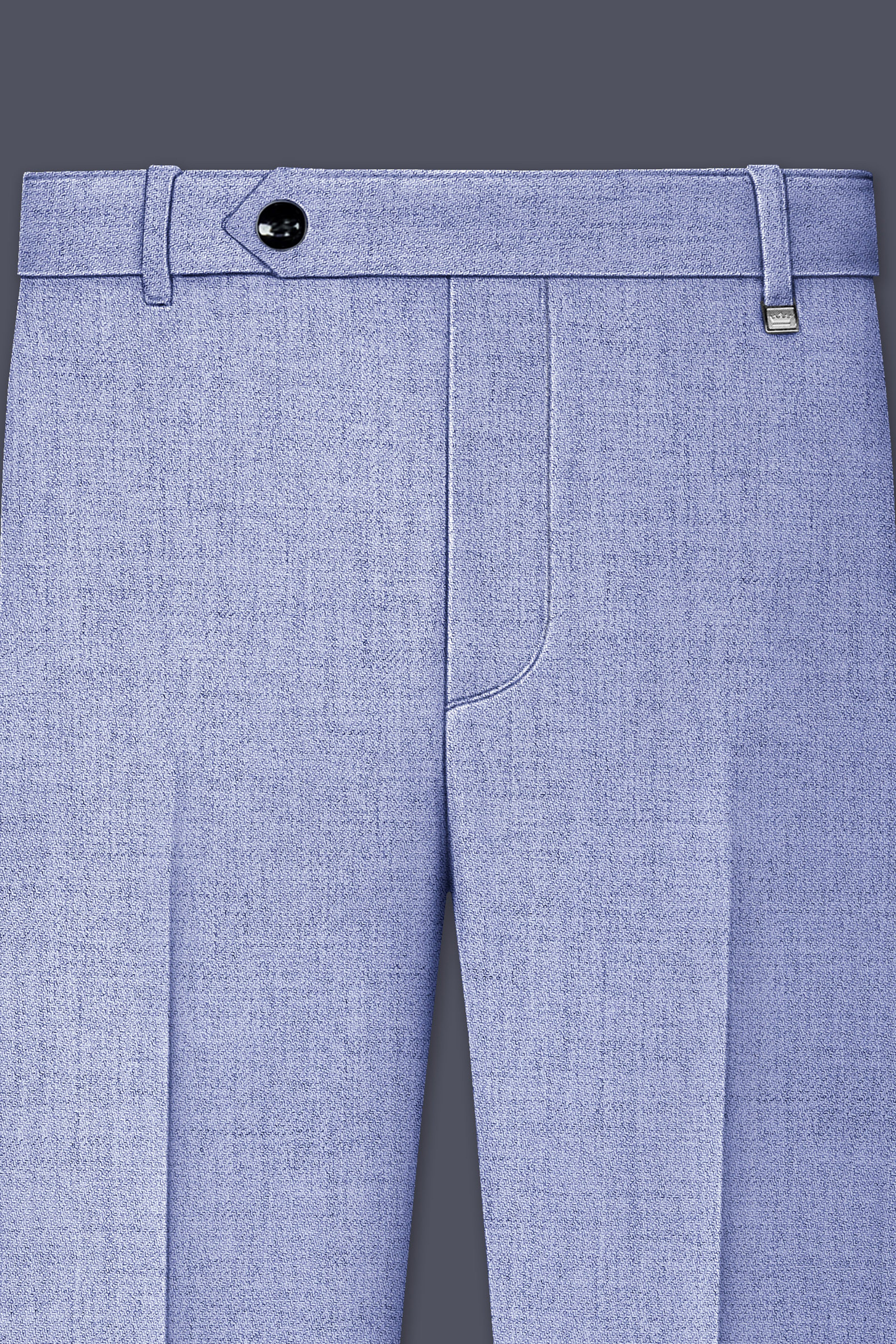 Nordic-Logan Blue Textured Tweed Single Breasted Sports Suit