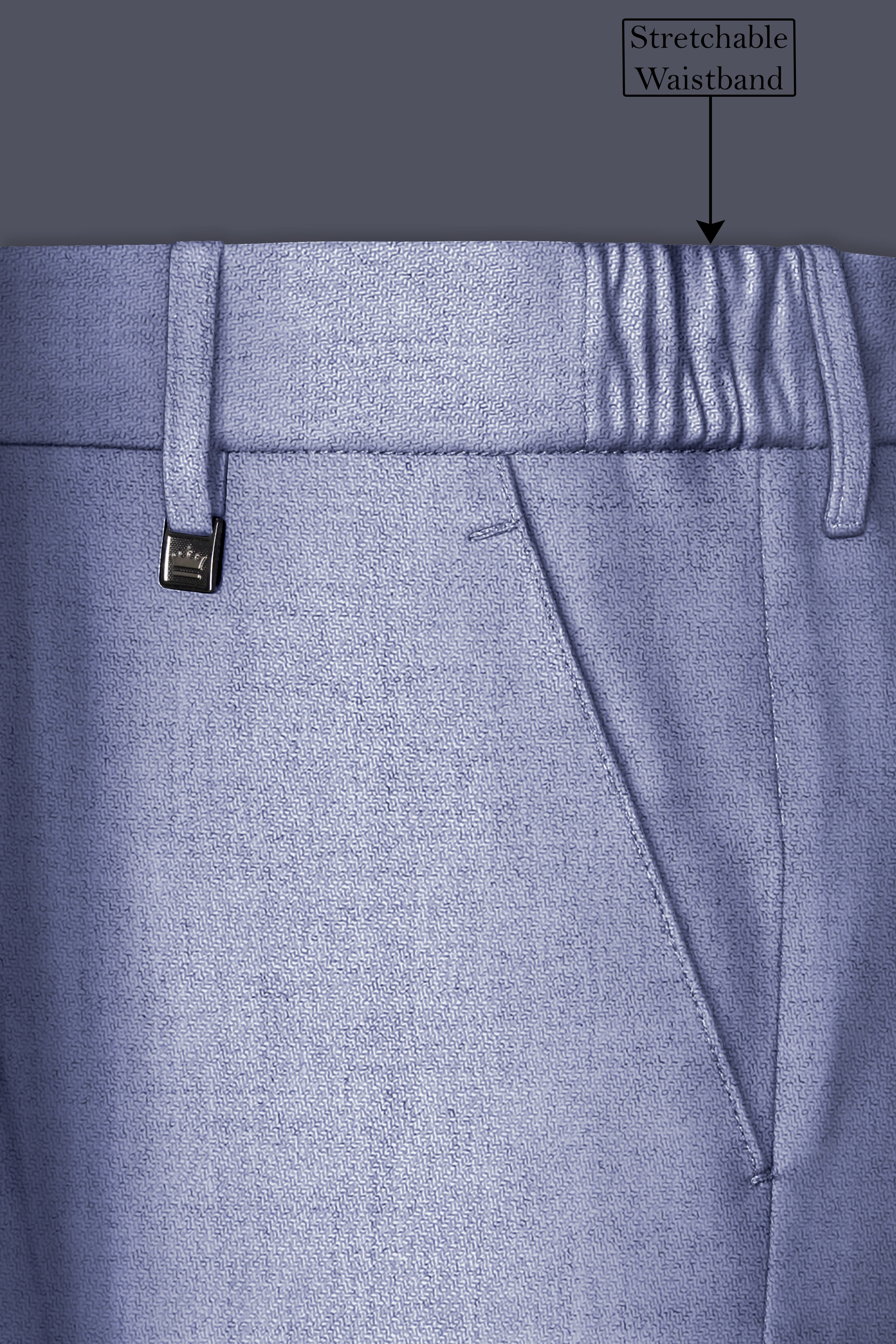 Nordic-Logan Blue Textured Tweed Single Breasted Sports Suit