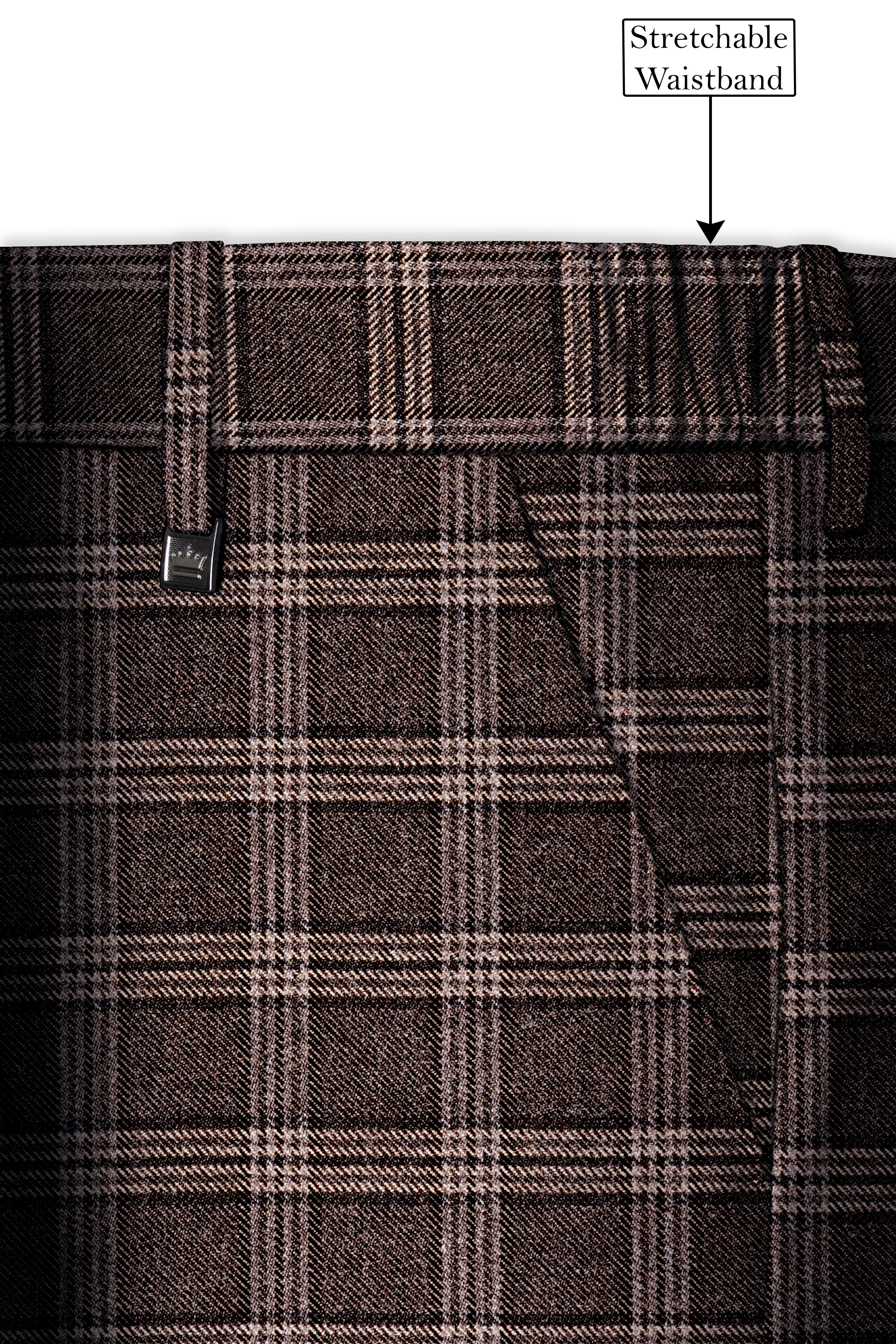 Eclenzo-Eclipse Brown Plaid Tweed Double Breasted Suit