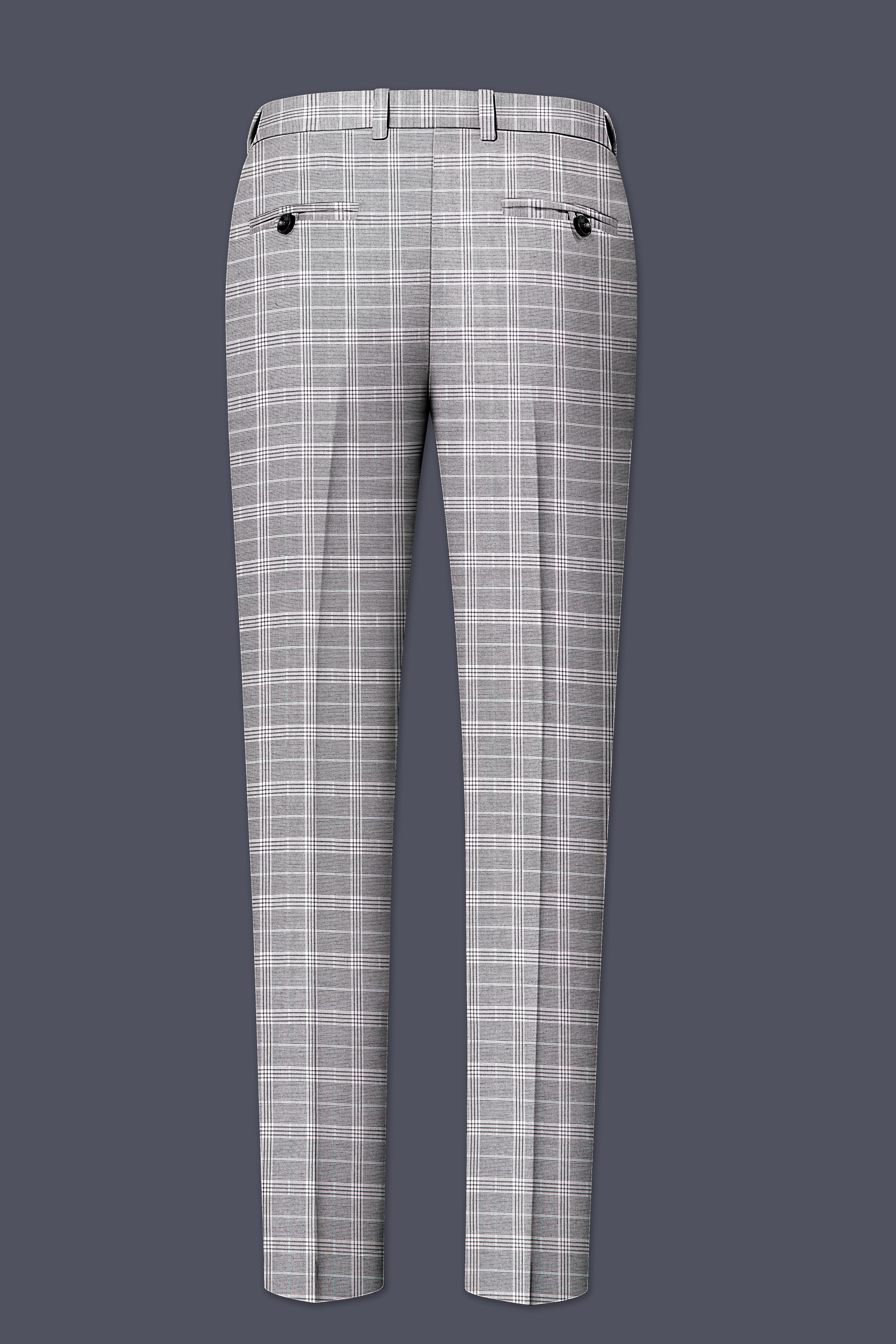 Cinerro-Venus Gray Plaid Wool Rich Single Breasted Suit