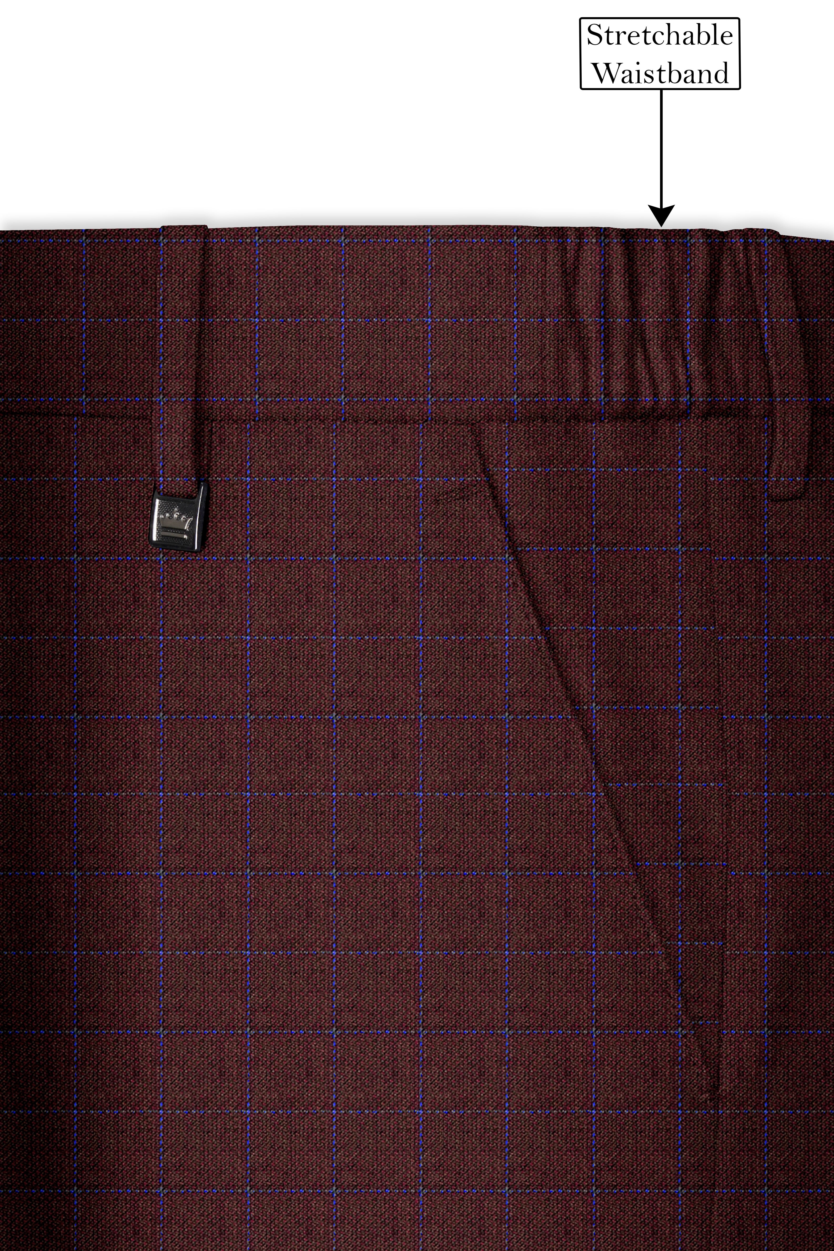 Wolvoro-Eclipse Brown Plaid Wool Rich Single Breasted Suit