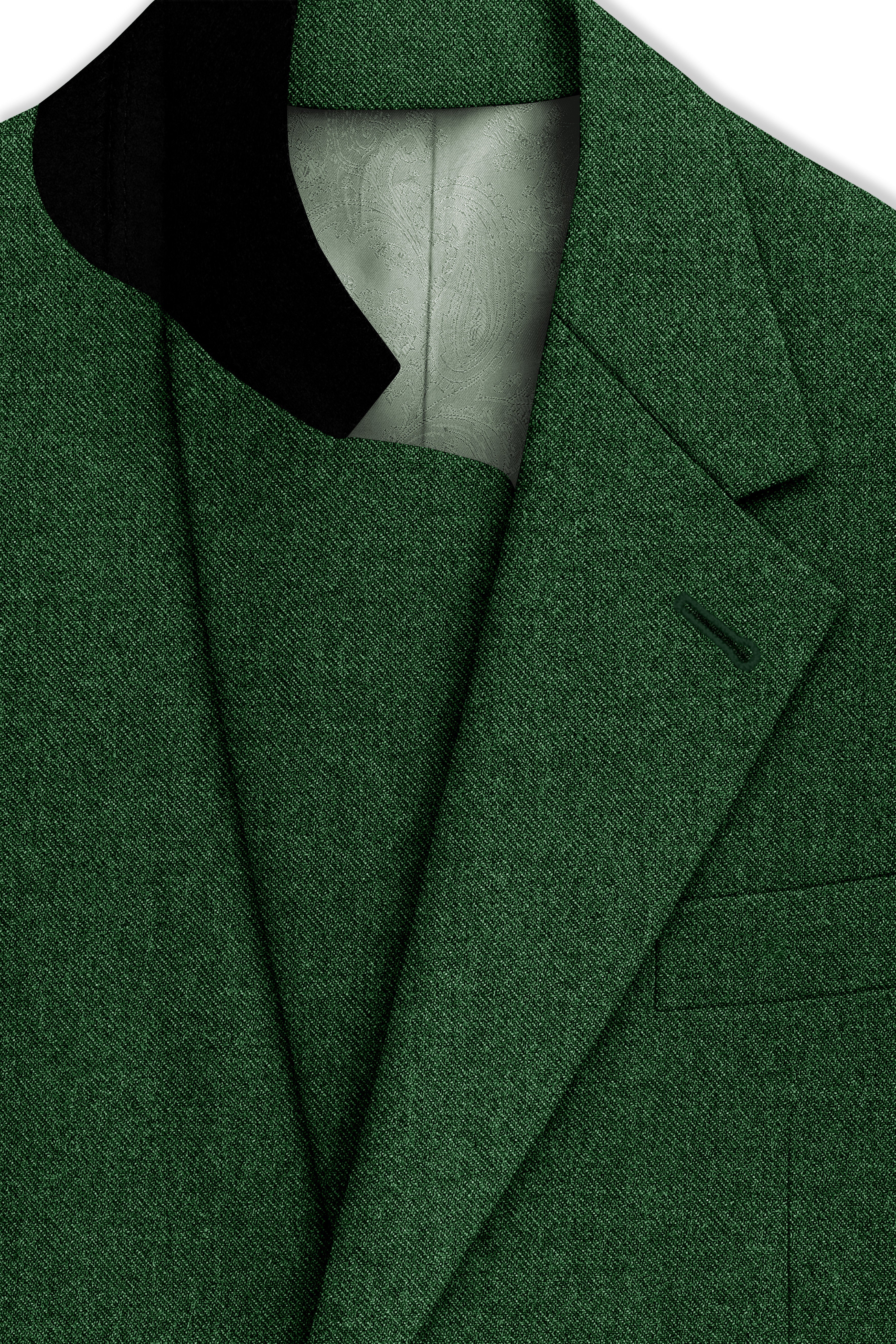 Virenza-Mystle Green Textured Tweed Single Breasted Sports Suit