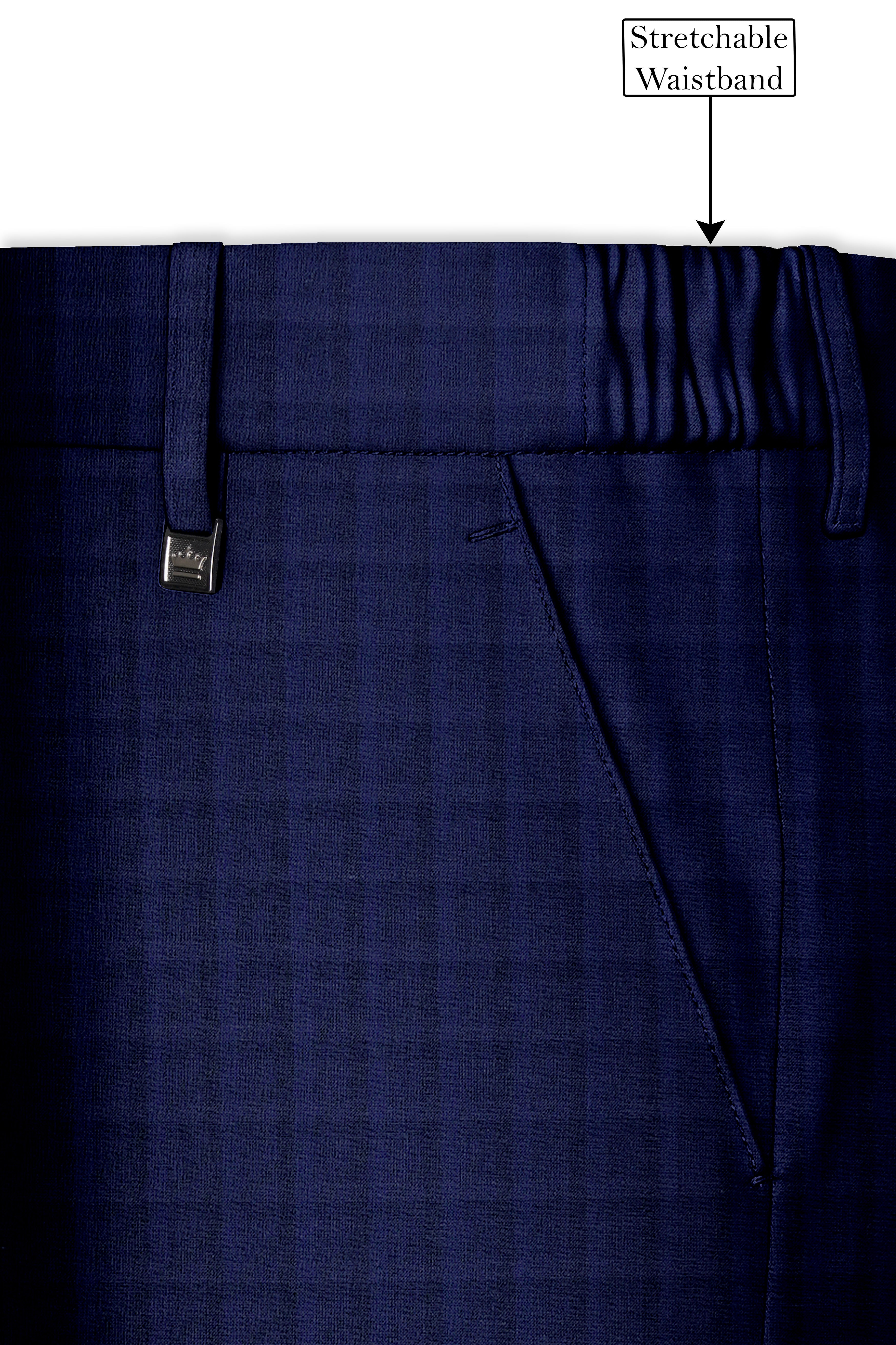 Aurebunt-Bunting Blue Plaid Wool Rich Single Breasted Suit