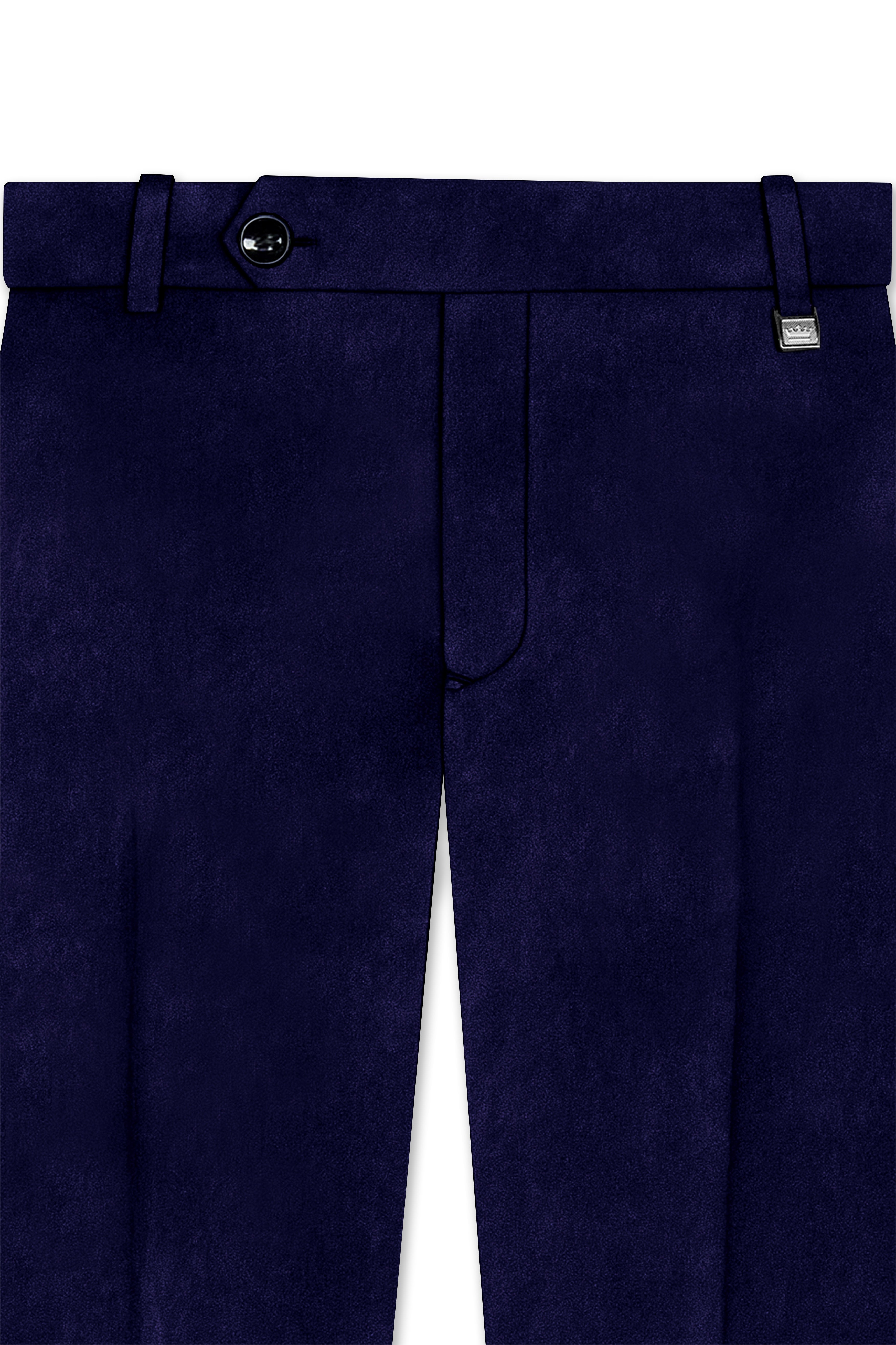 Azurion-Royal Blue With Blue Lepal Velvet Peak Lapel Tuxedo Suit