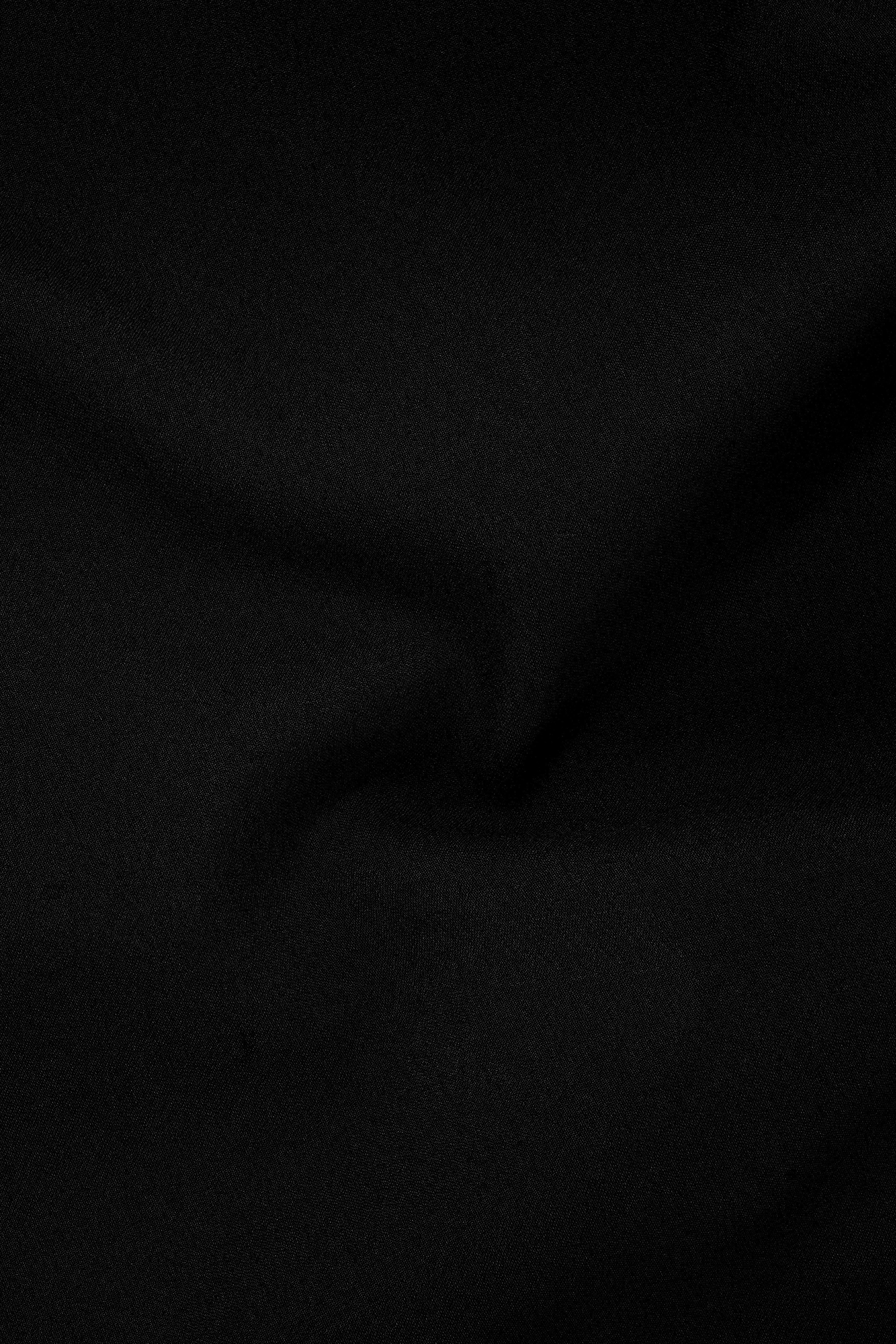 Kuro-Japanese Jade Black 4-Way Stretch Wrinkle-Free Wool Rich Single Breasted Suit