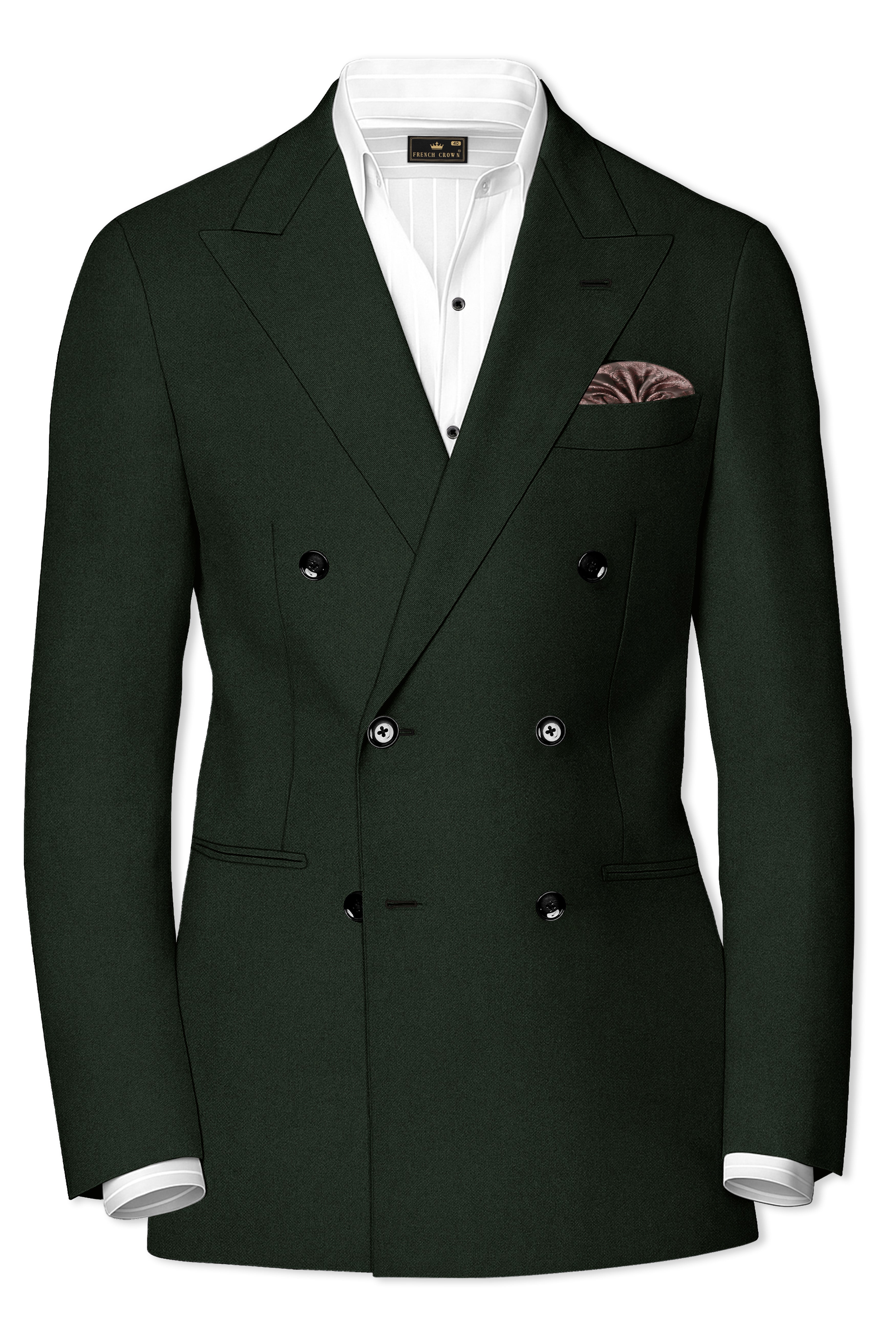 Juniper Green Subtle Sheen Double Breasted Suit