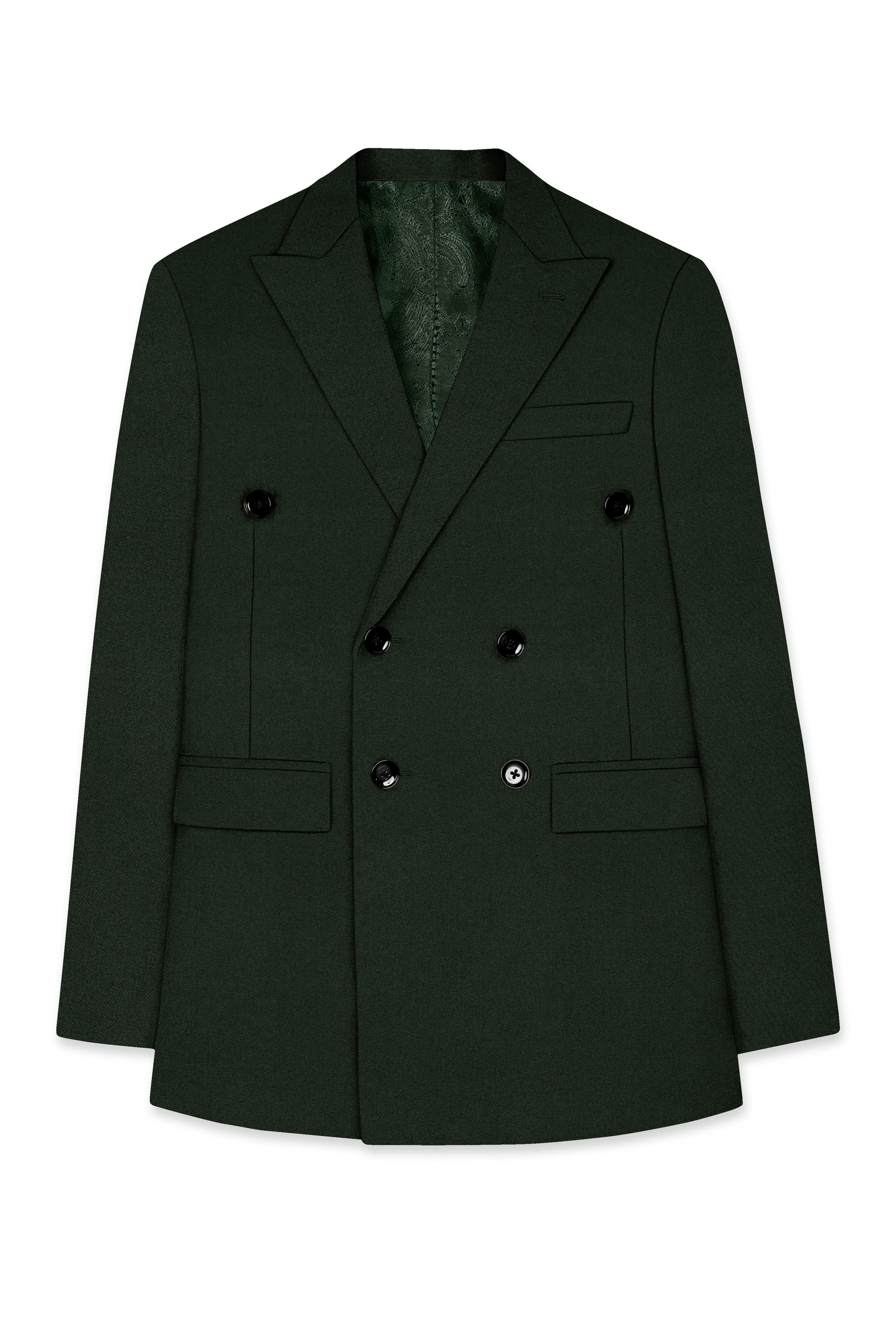 Juniper Green Subtle Sheen Double Breasted Suit