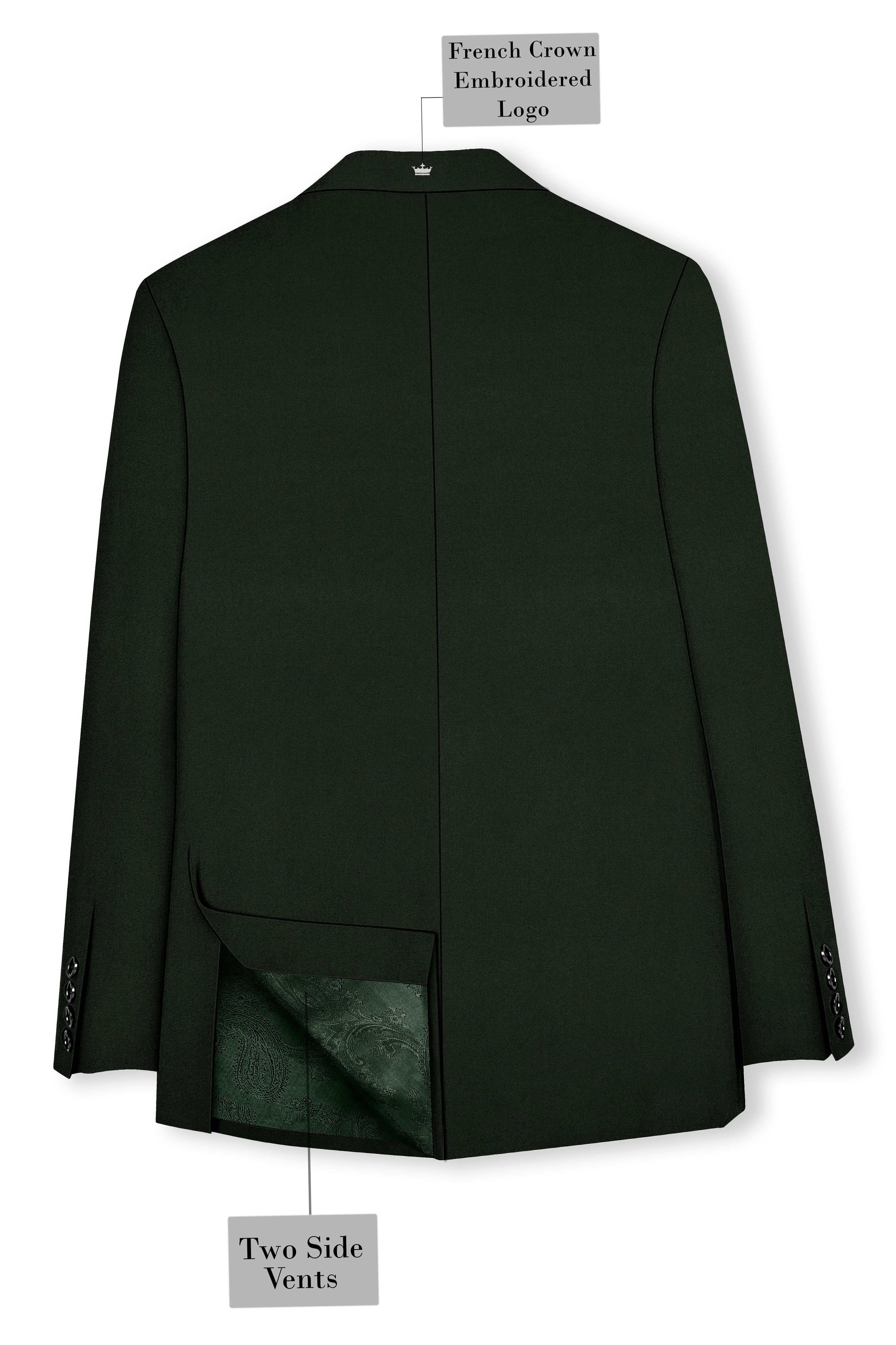 Juniper Green Subtle Sheen Double Breasted Suit