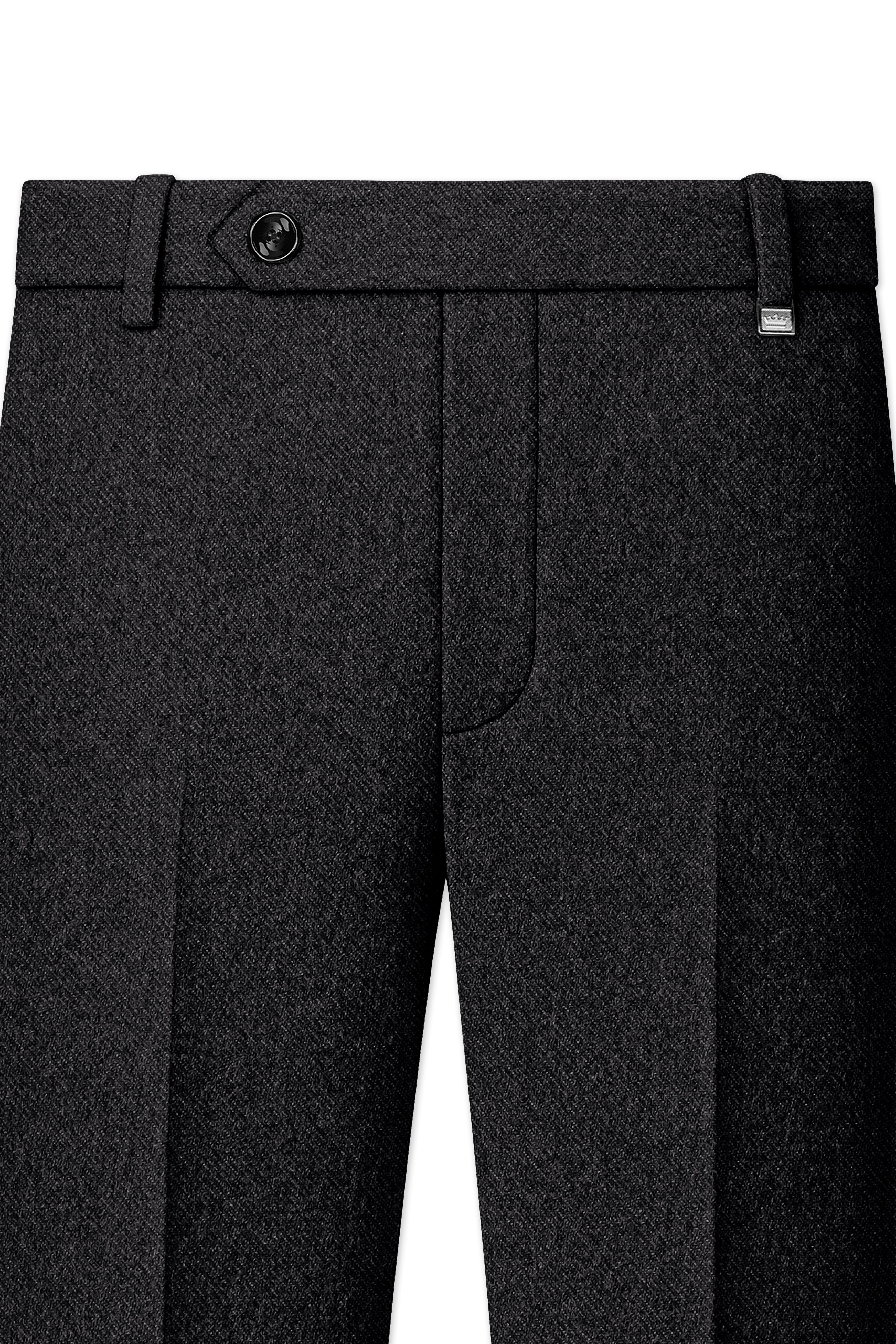 Cinerro-Mine Shaft Gray Textured Tweed Single Breasted Sports Suit
