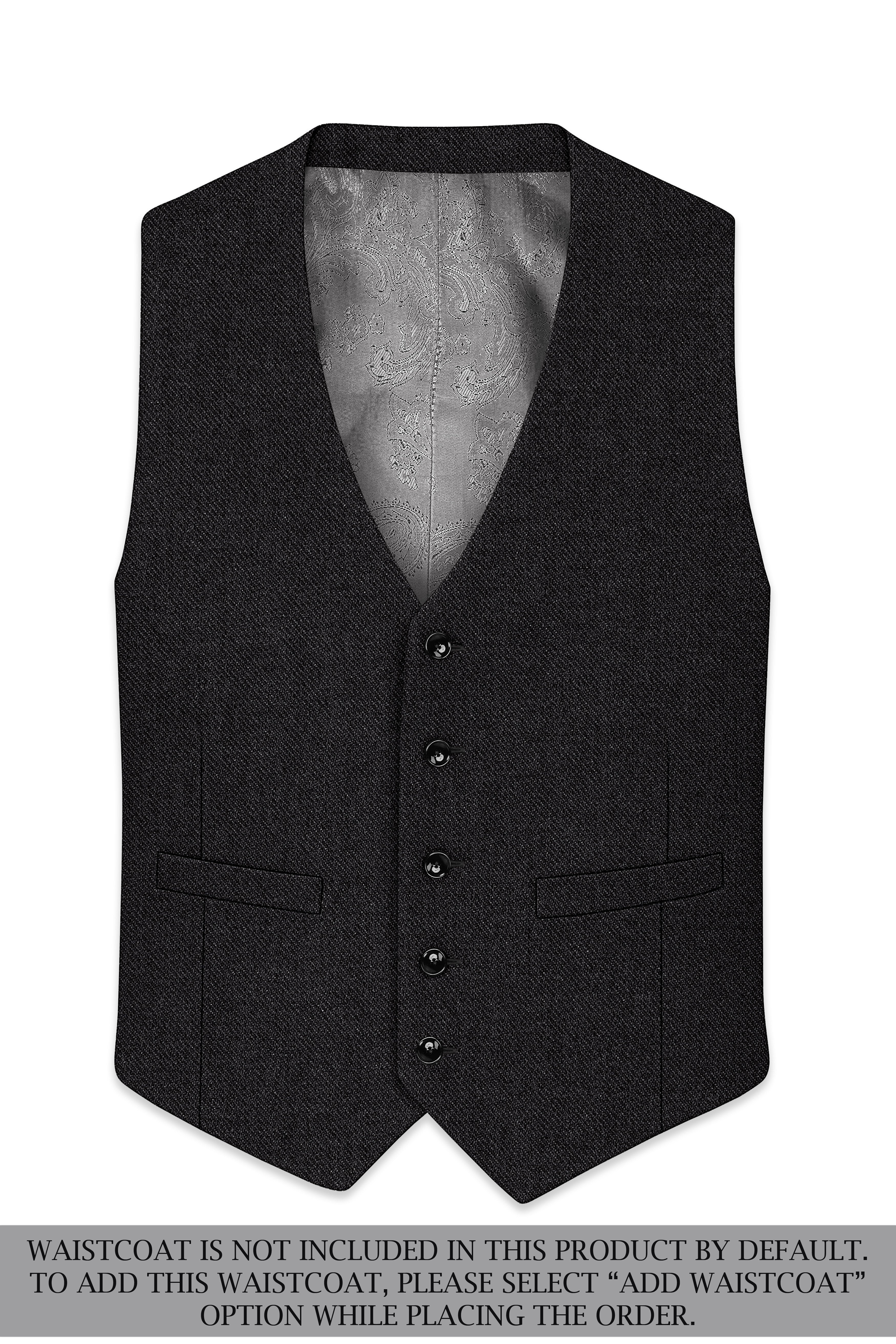 Cinerro-Mine Shaft Gray Textured Tweed Single Breasted Sports Suit