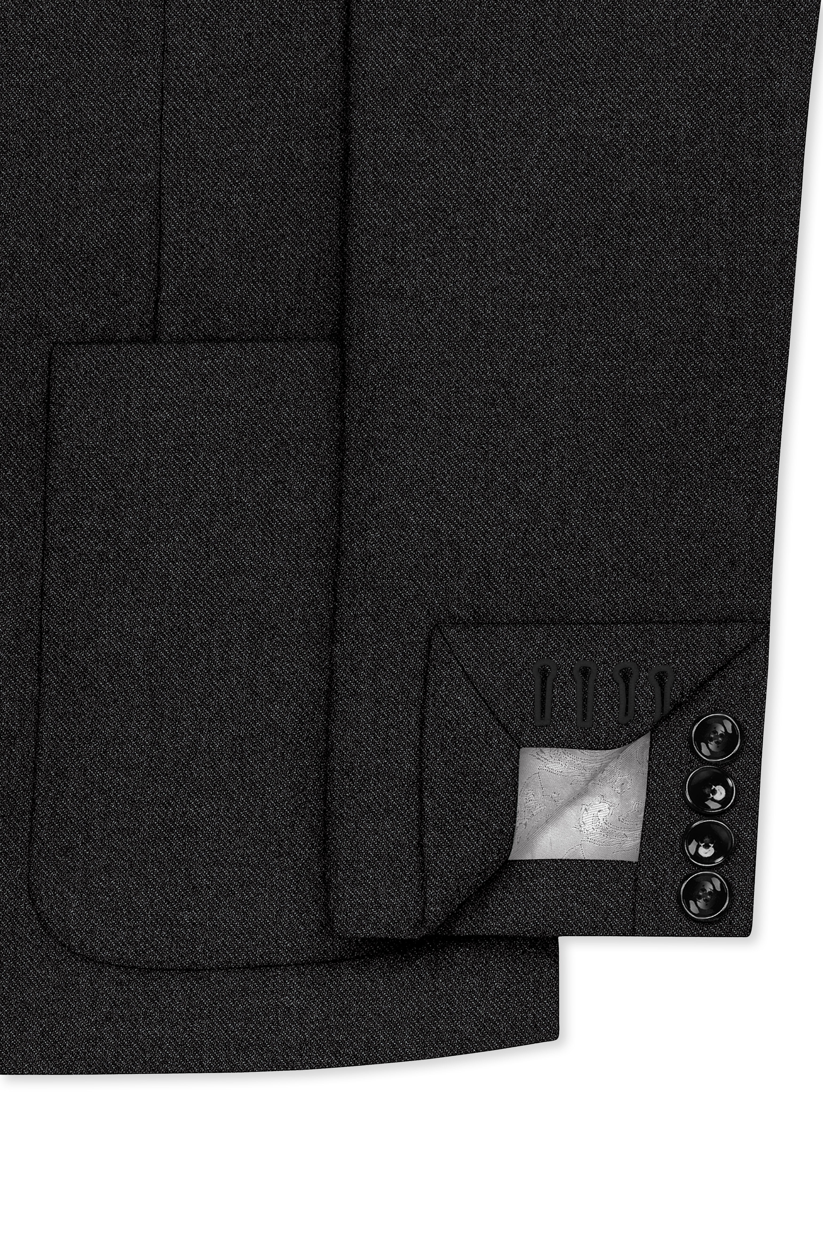 Cinerro-Mine Shaft Gray Textured Tweed Single Breasted Sports Suit