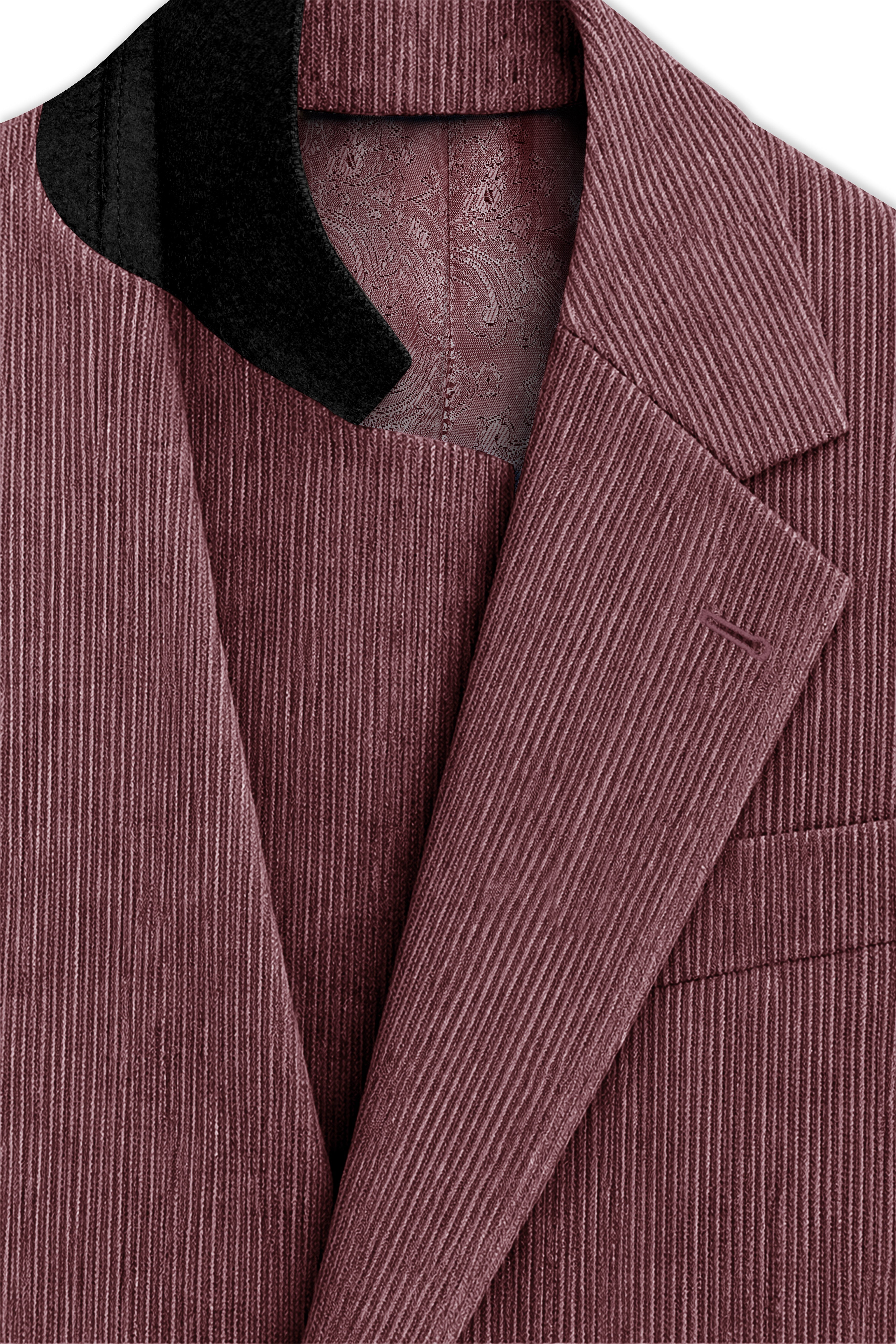 Tauzen-Rose Taupe Pink Corduroy Premium Single Breasted Sports Suit