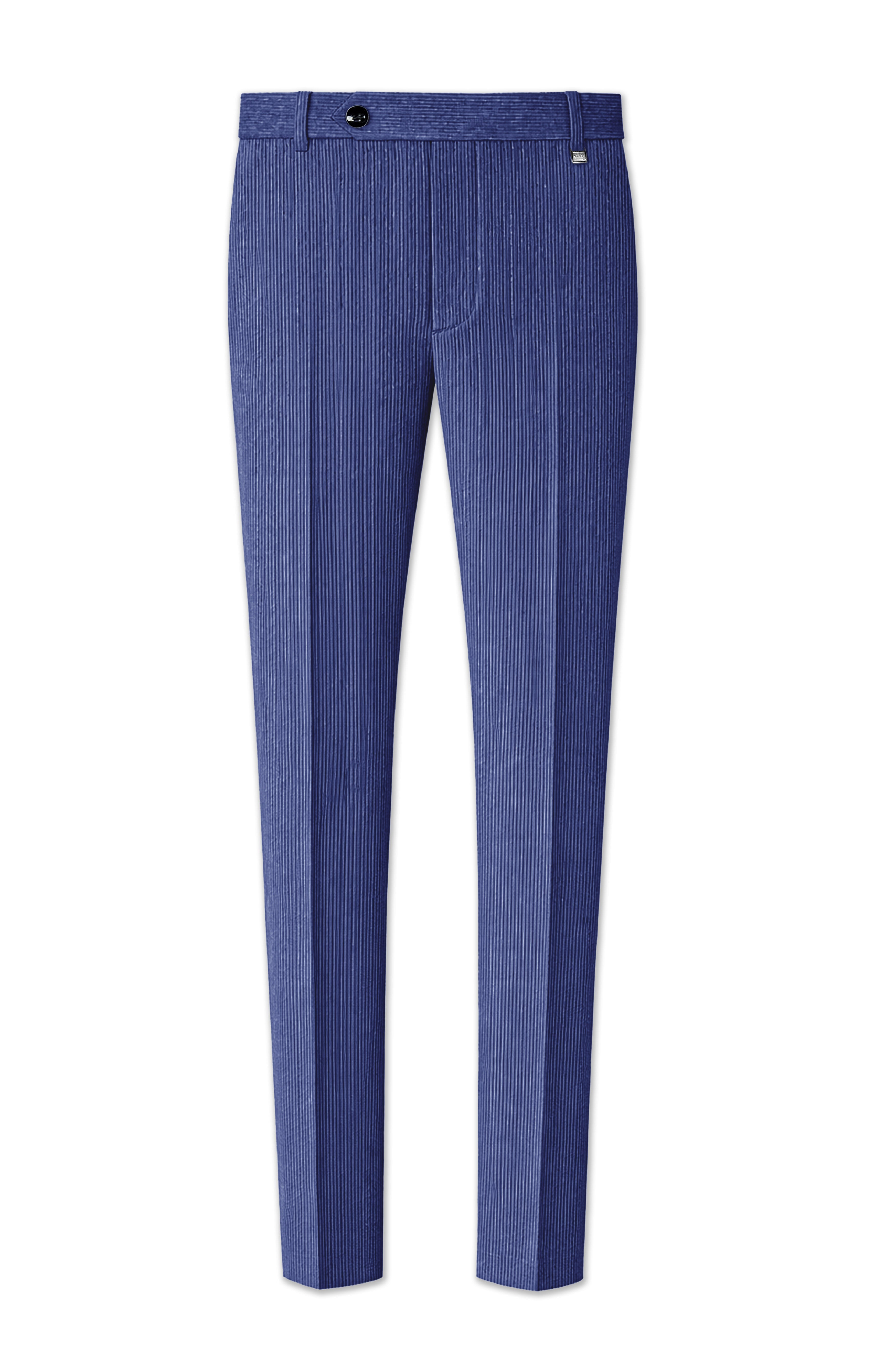 Slatzen-Slate Blue Corduroy Premium Single Breasted Sports Suit