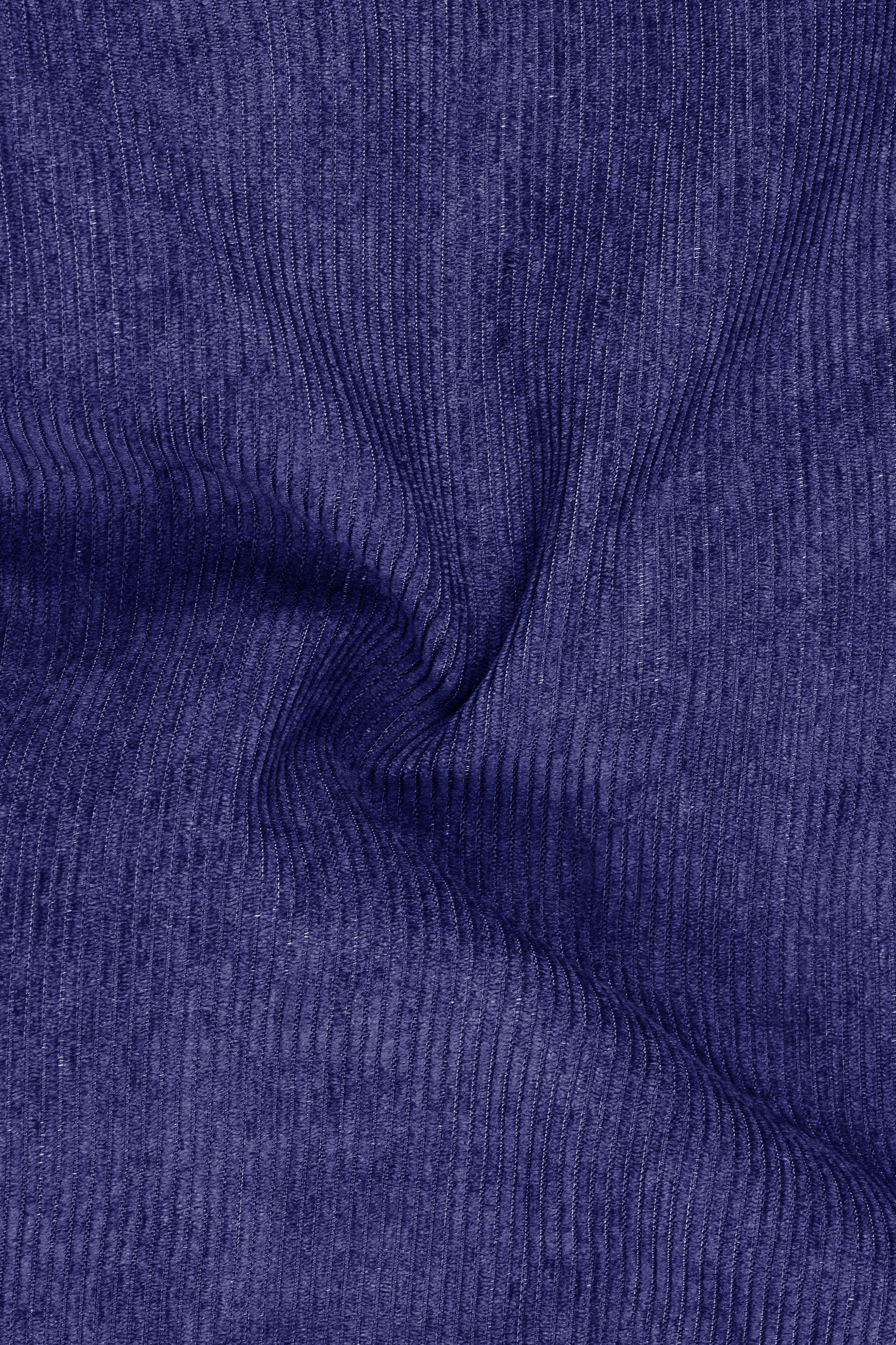 Slatzen-Slate Blue Corduroy Premium Single Breasted Sports Suit