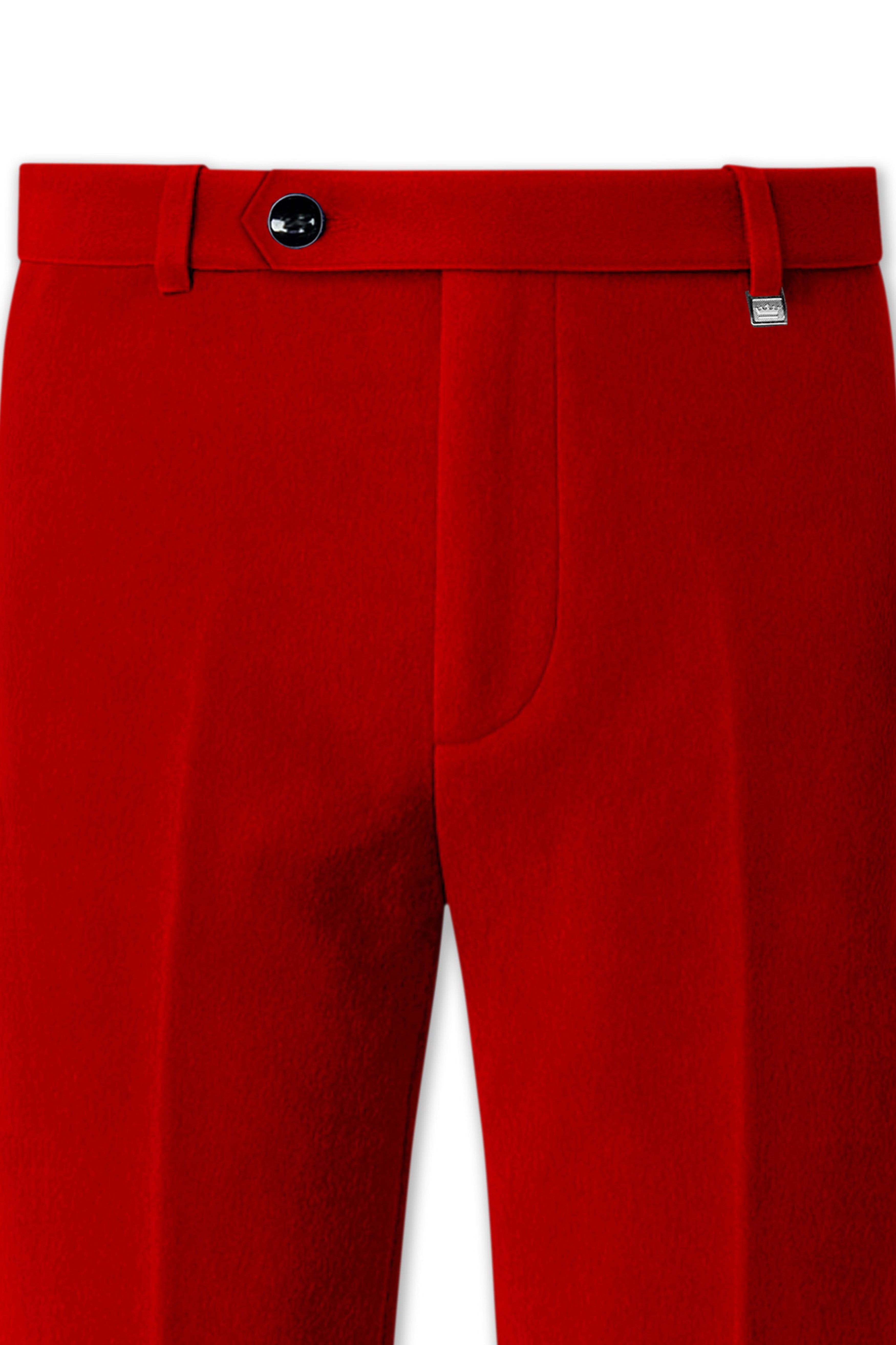 Imperio-Crimson Red Velvet Peak Lapel Tuxedo Suit