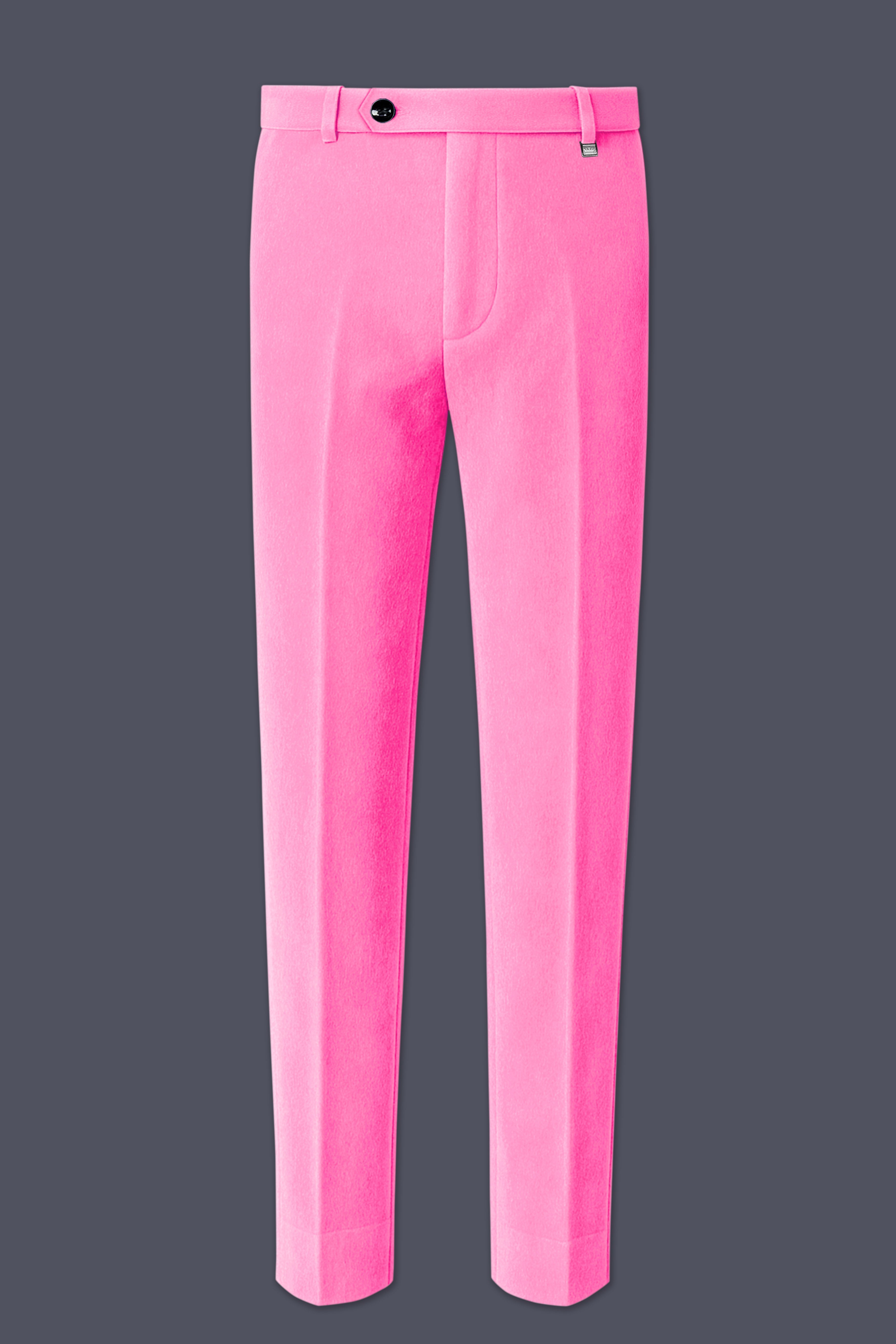 Regalis-Carnation Pink Velvet Peak Lapel Tuxedo Suit