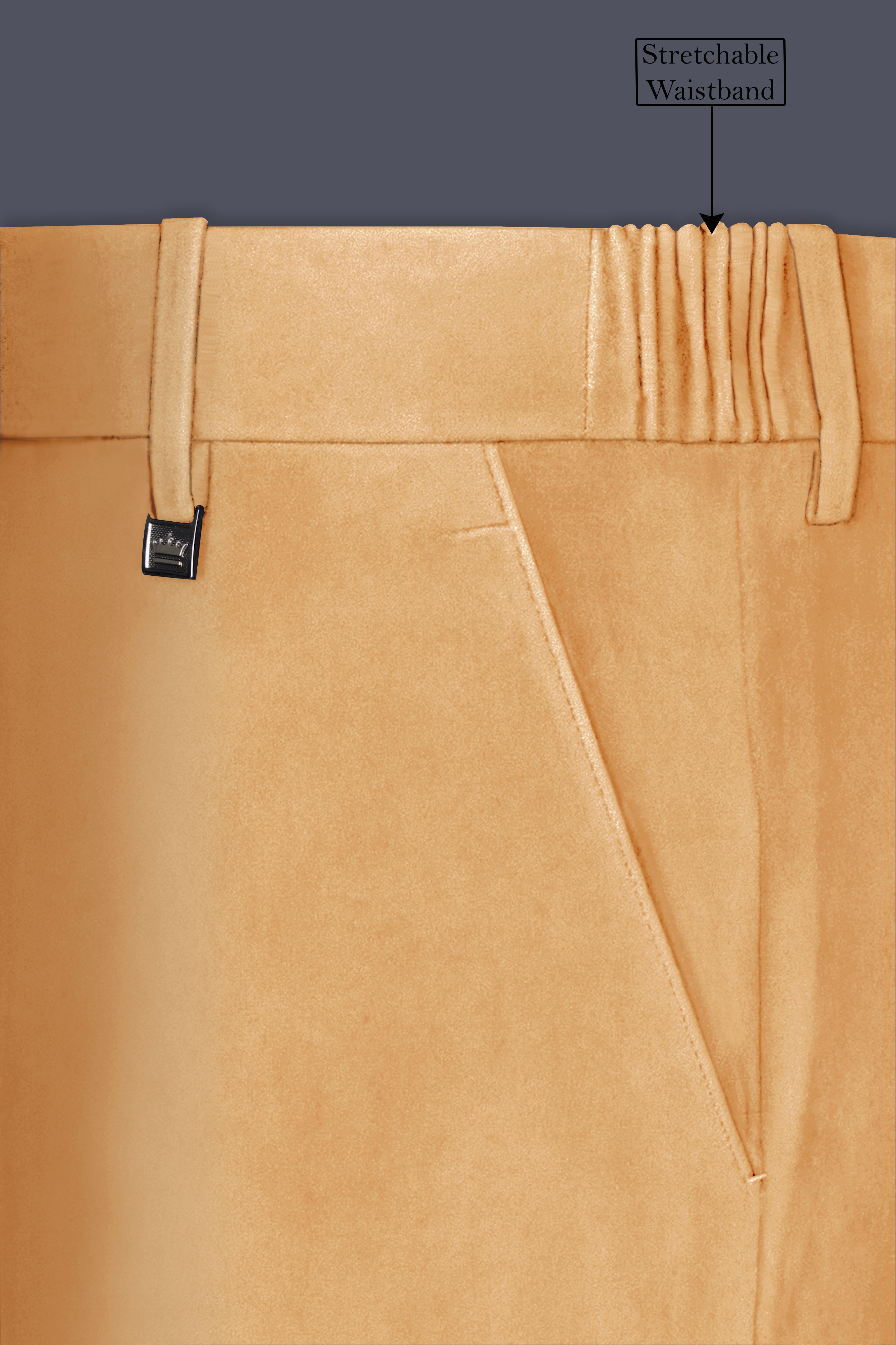 Crema-Tumbleweed Cream Velvet Peak Lapel Tuxedo Suit