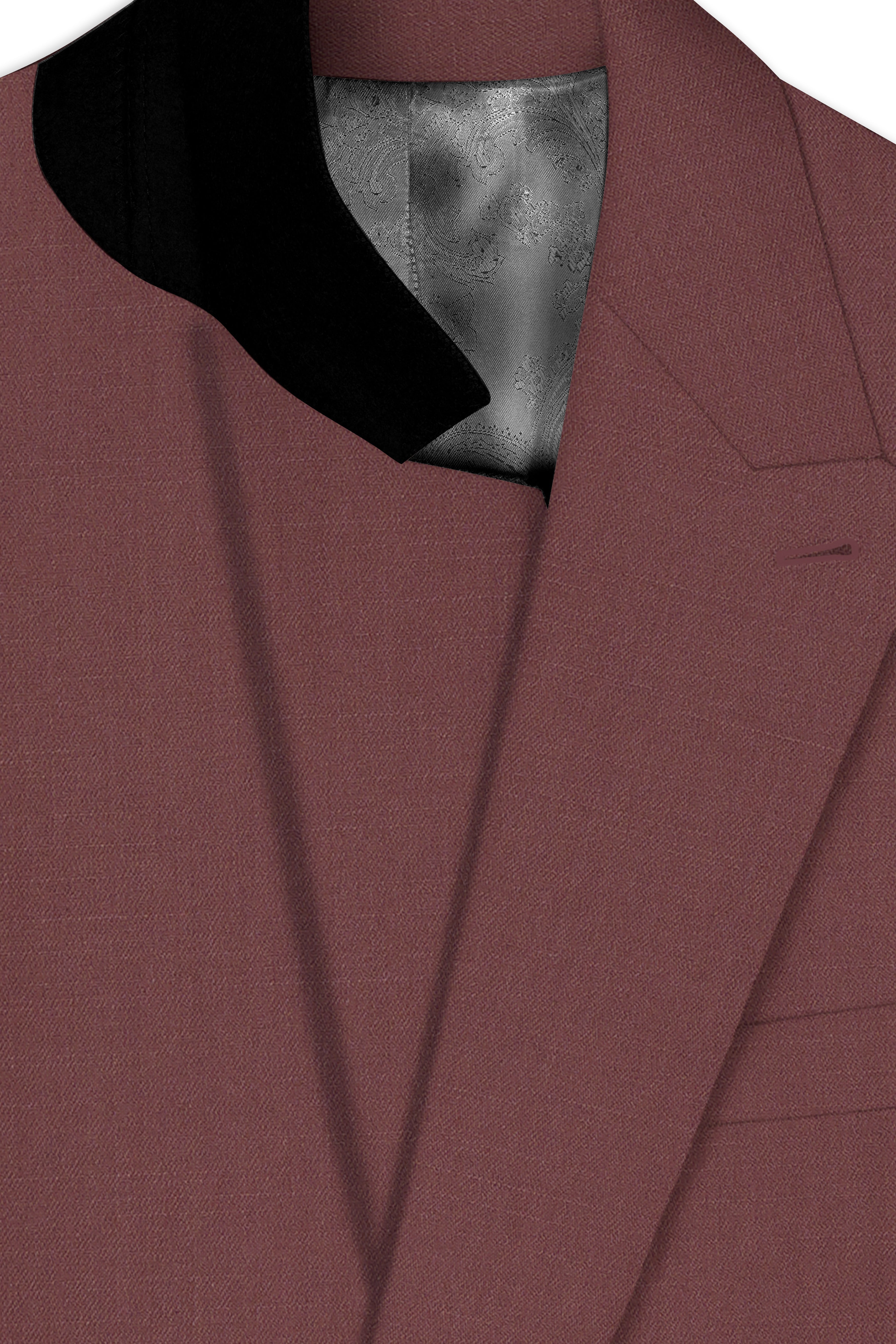 Heritage-Finch Maroon Wool Rich Double Breasted Slight Stretch Suit