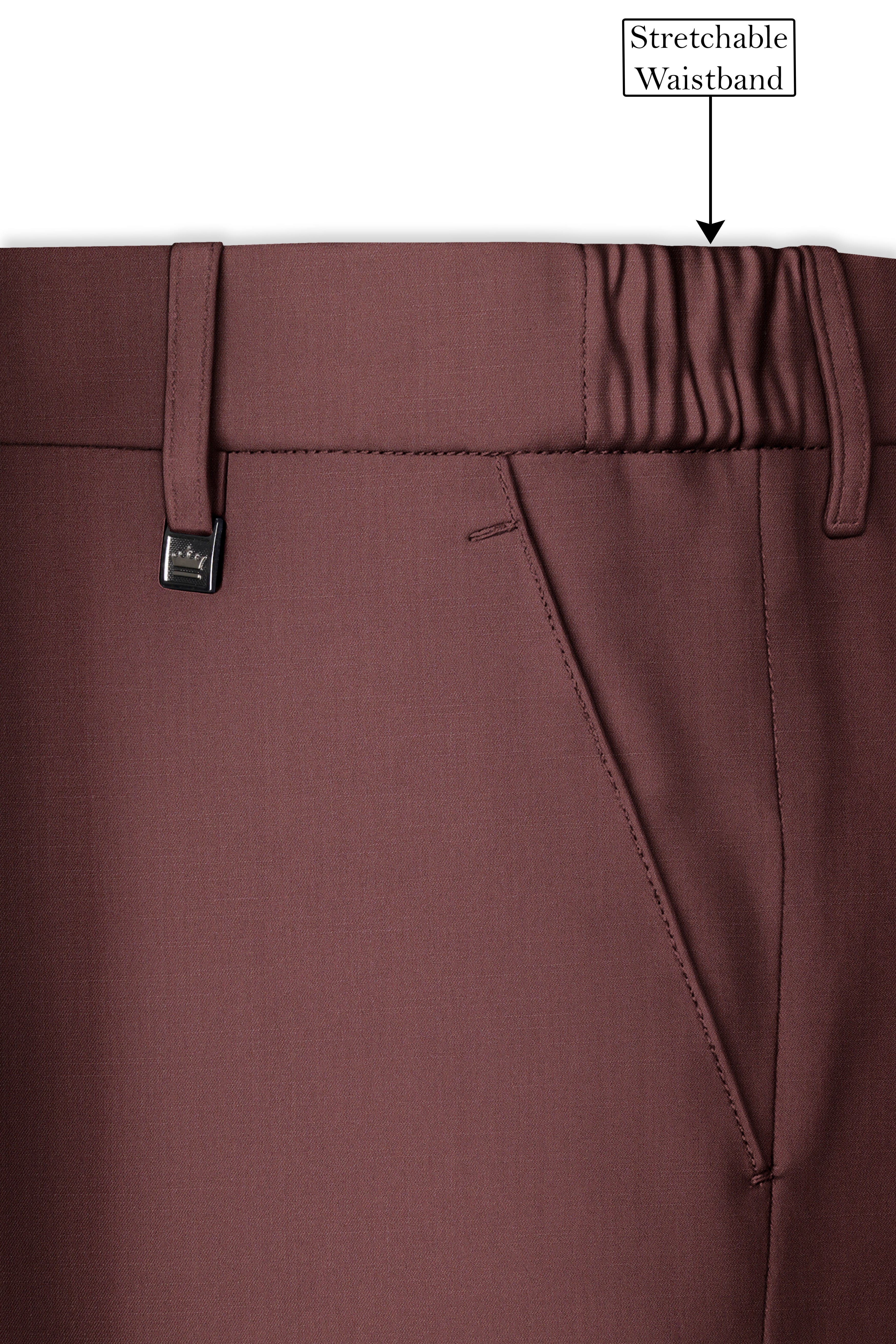 Heritage-Finch Maroon Wool Rich Peak Lapel Tuxedo Slight Stretch Suit