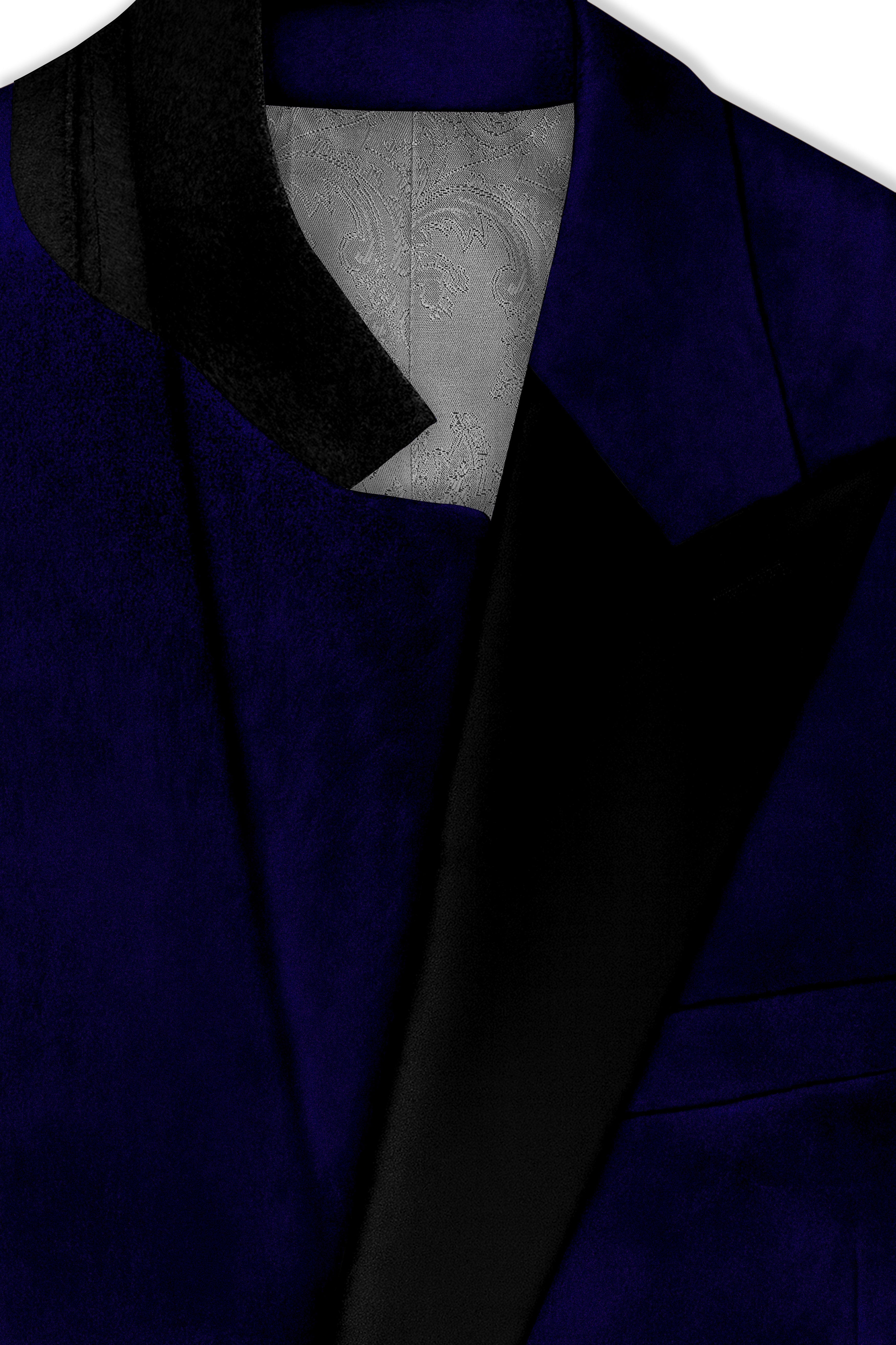 Aether-Stratos Blue Velvet Peak Lapel Tuxedo Suit
