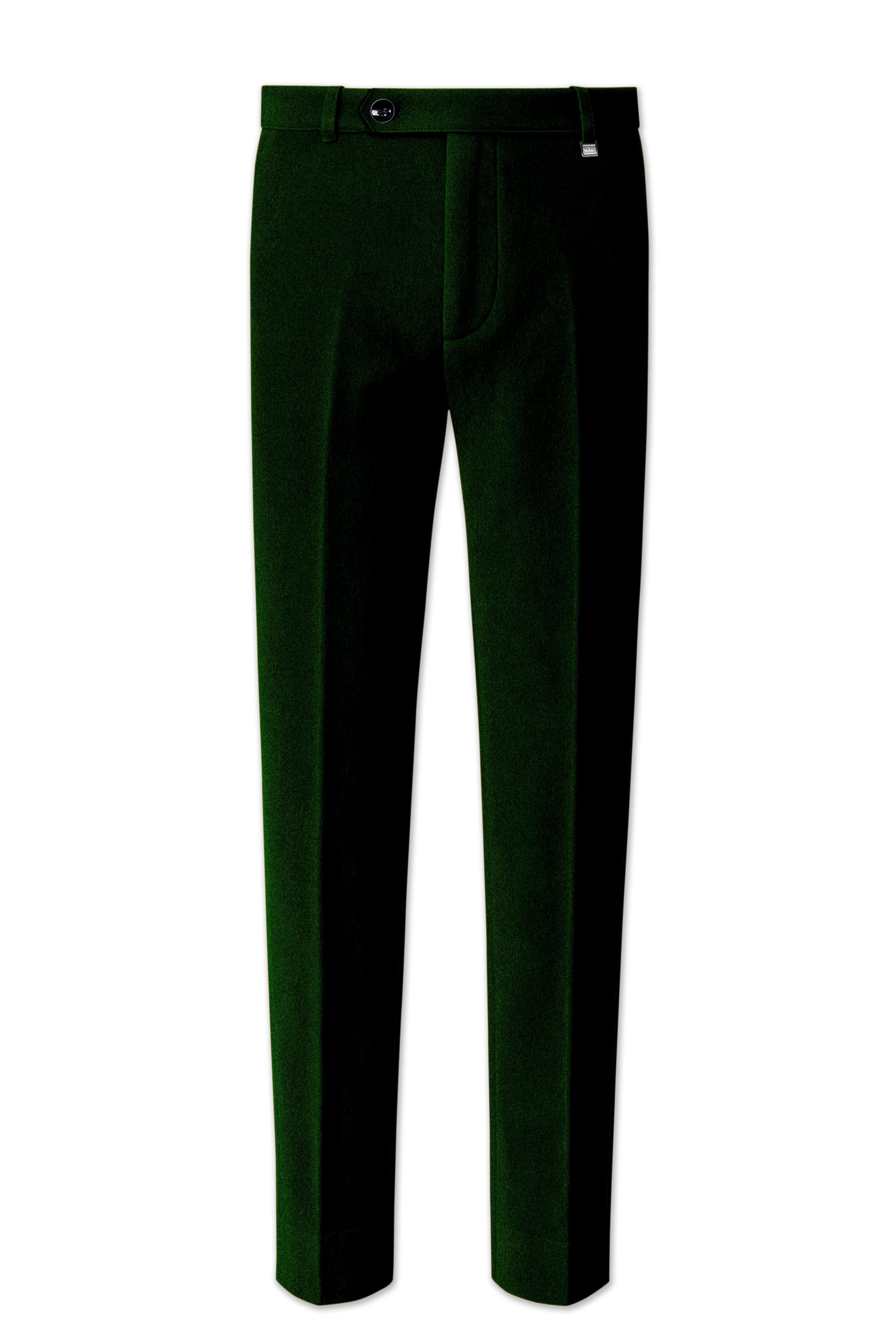 Emerald-Sacramento Green Velvet Peak Lapel Tuxedo Suit