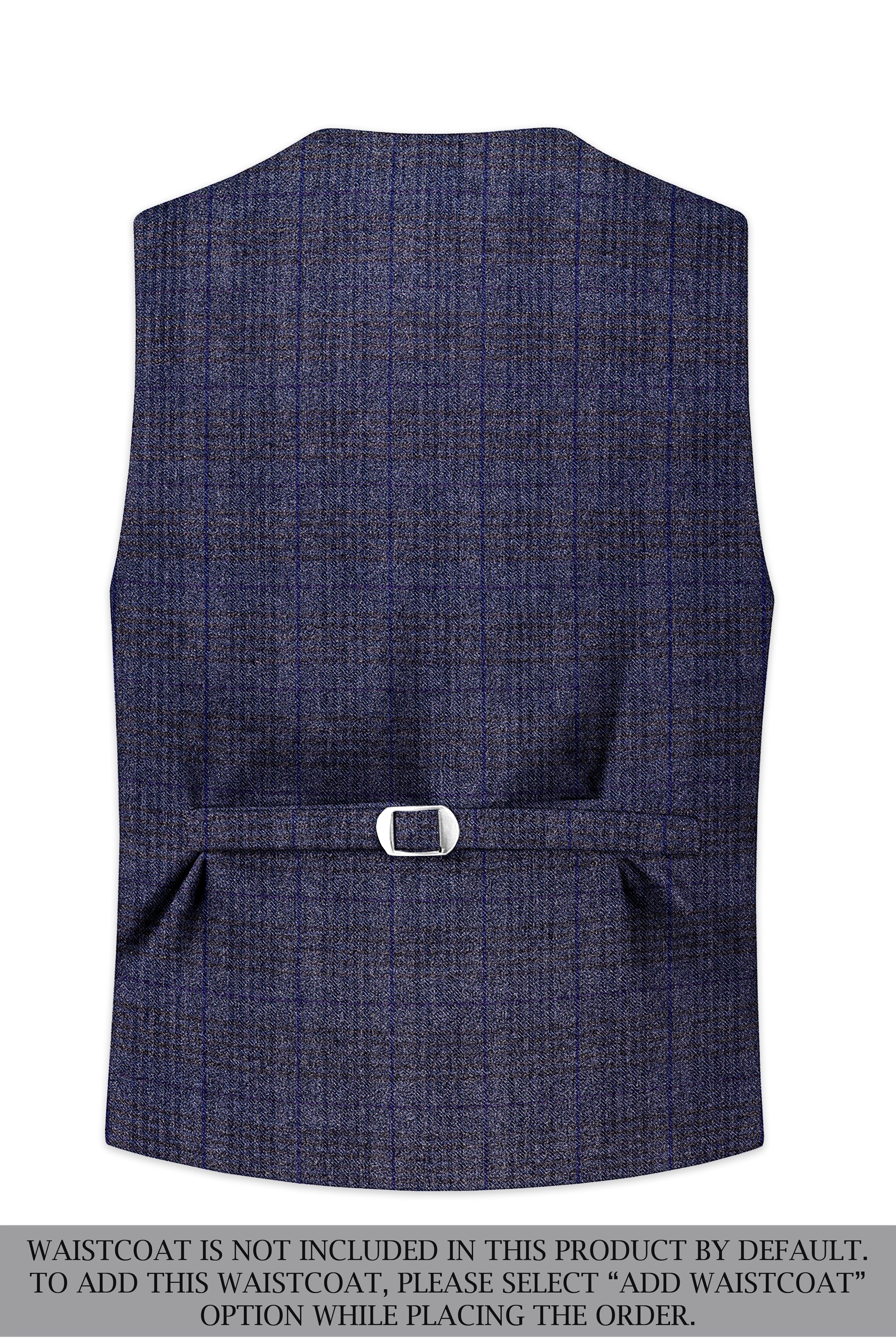 Horizon-Martinique Blue windowpane Tweed Double Breasted Suits