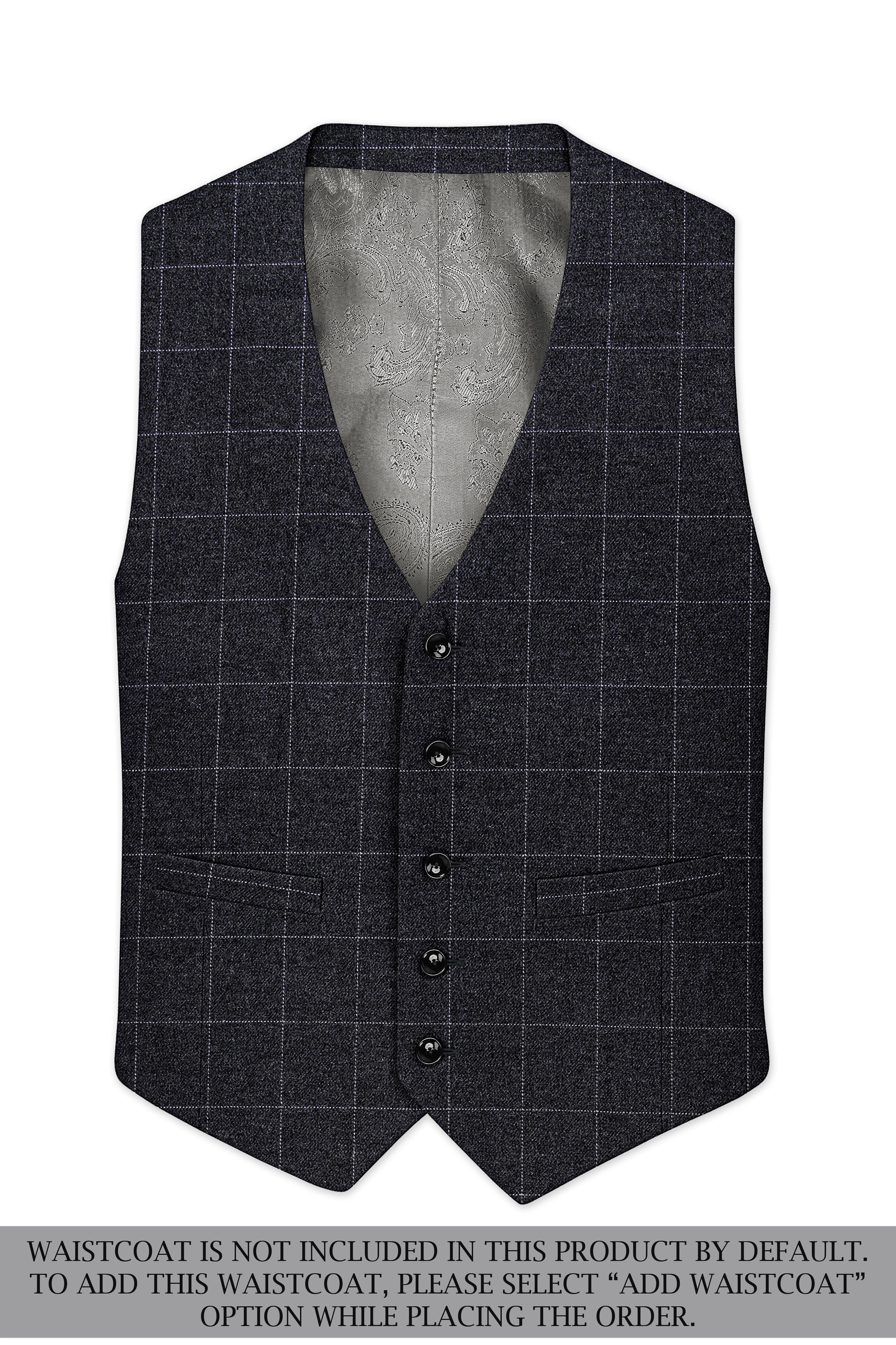Fenrir-Shark Gray windowpane Tweed Double Breasted Suits