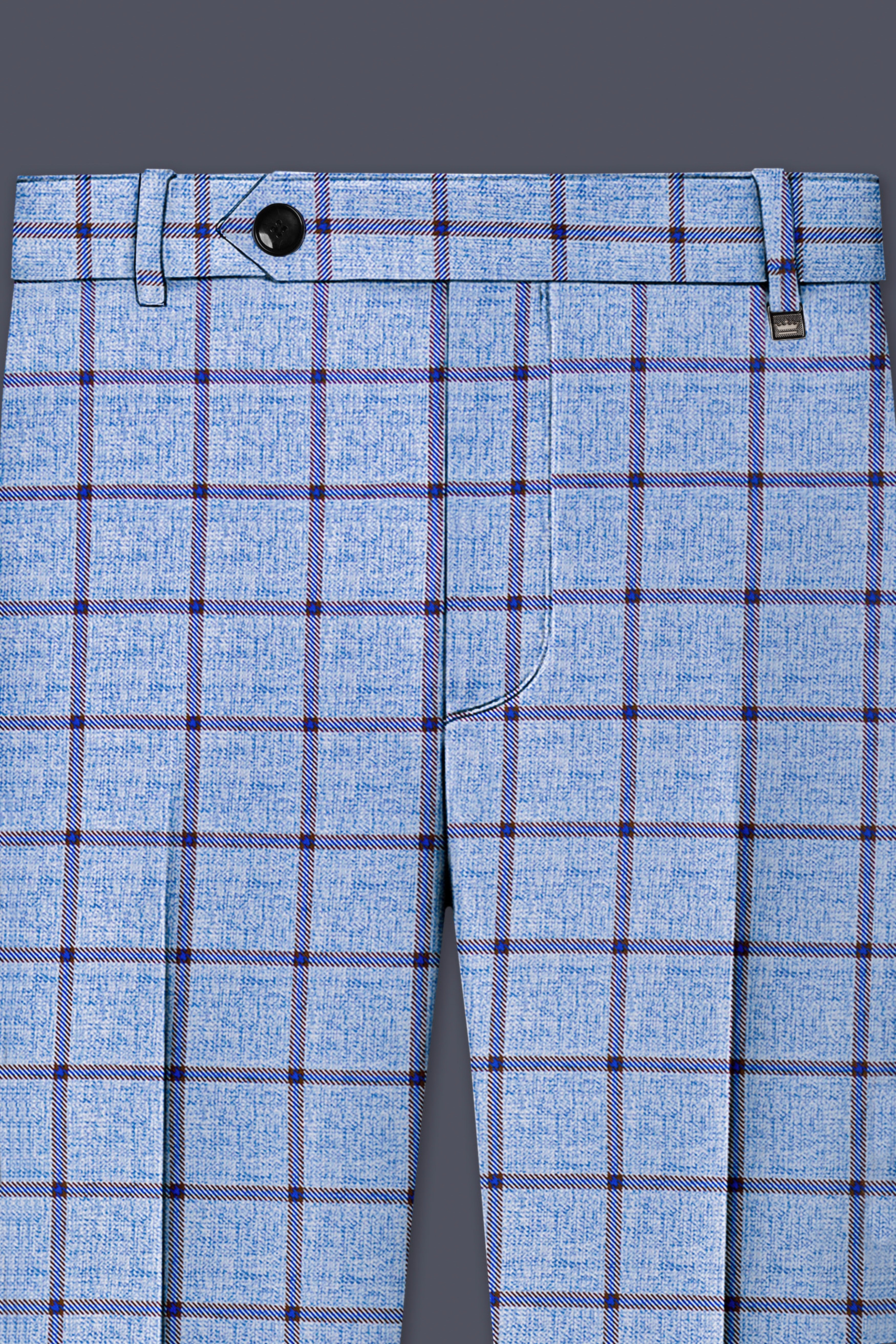 Mistrel-Spun Pearl Blue Windows Wool Rich Single Breasted Suit