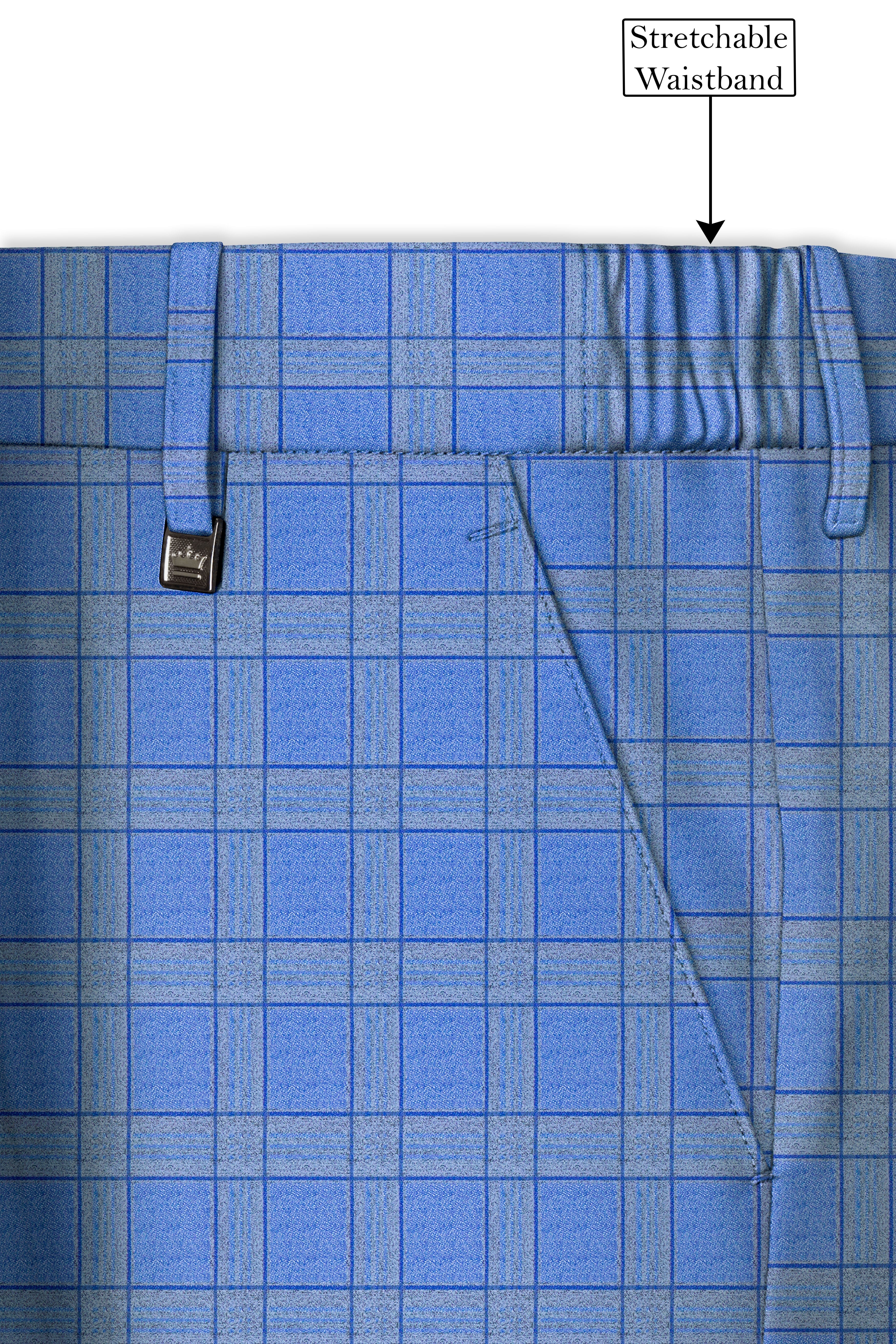 Mariner-Danube Blue Wool Blend Double Breasted Suit