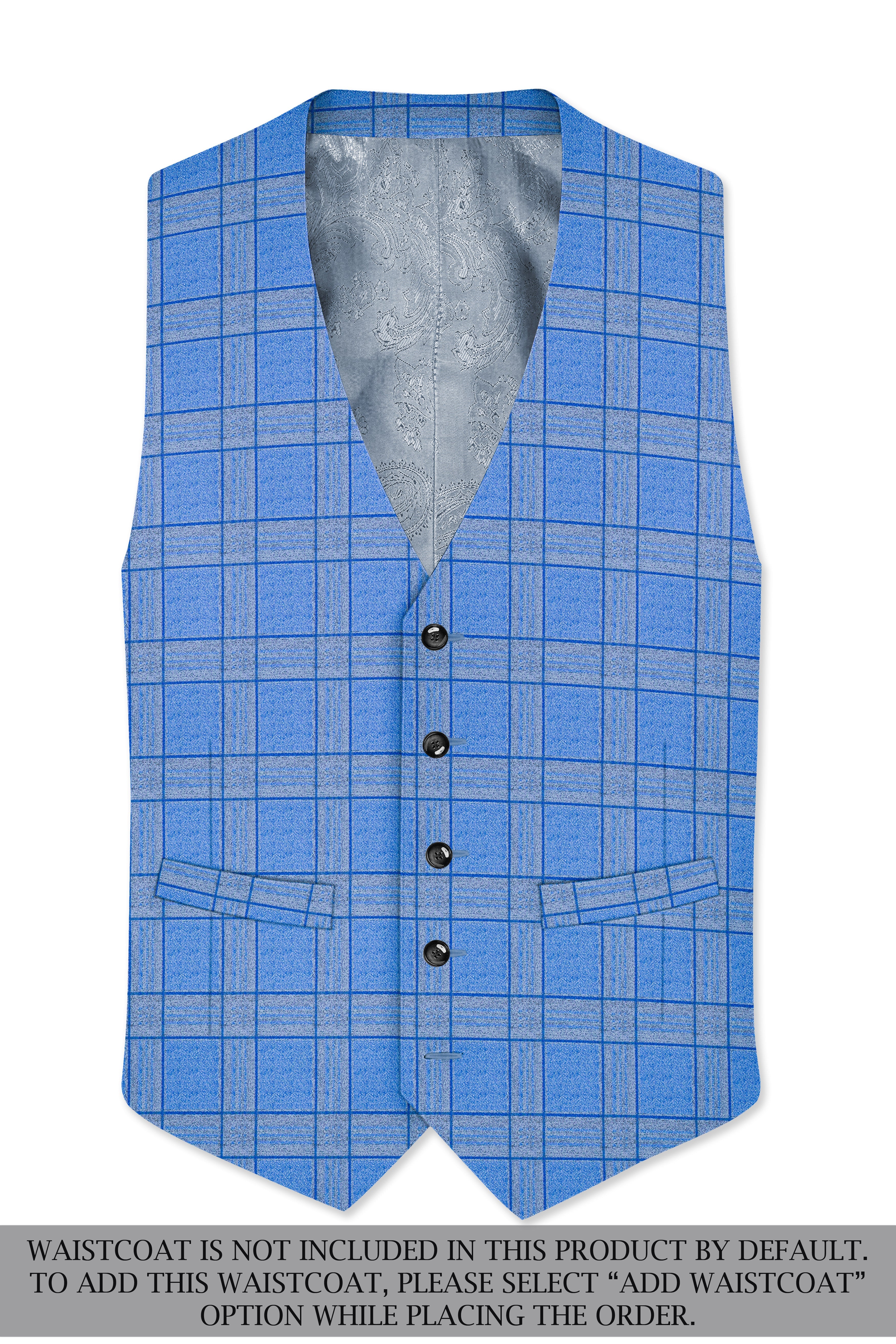 Mariner-Danube Blue Wool Blend Double Breasted Suit