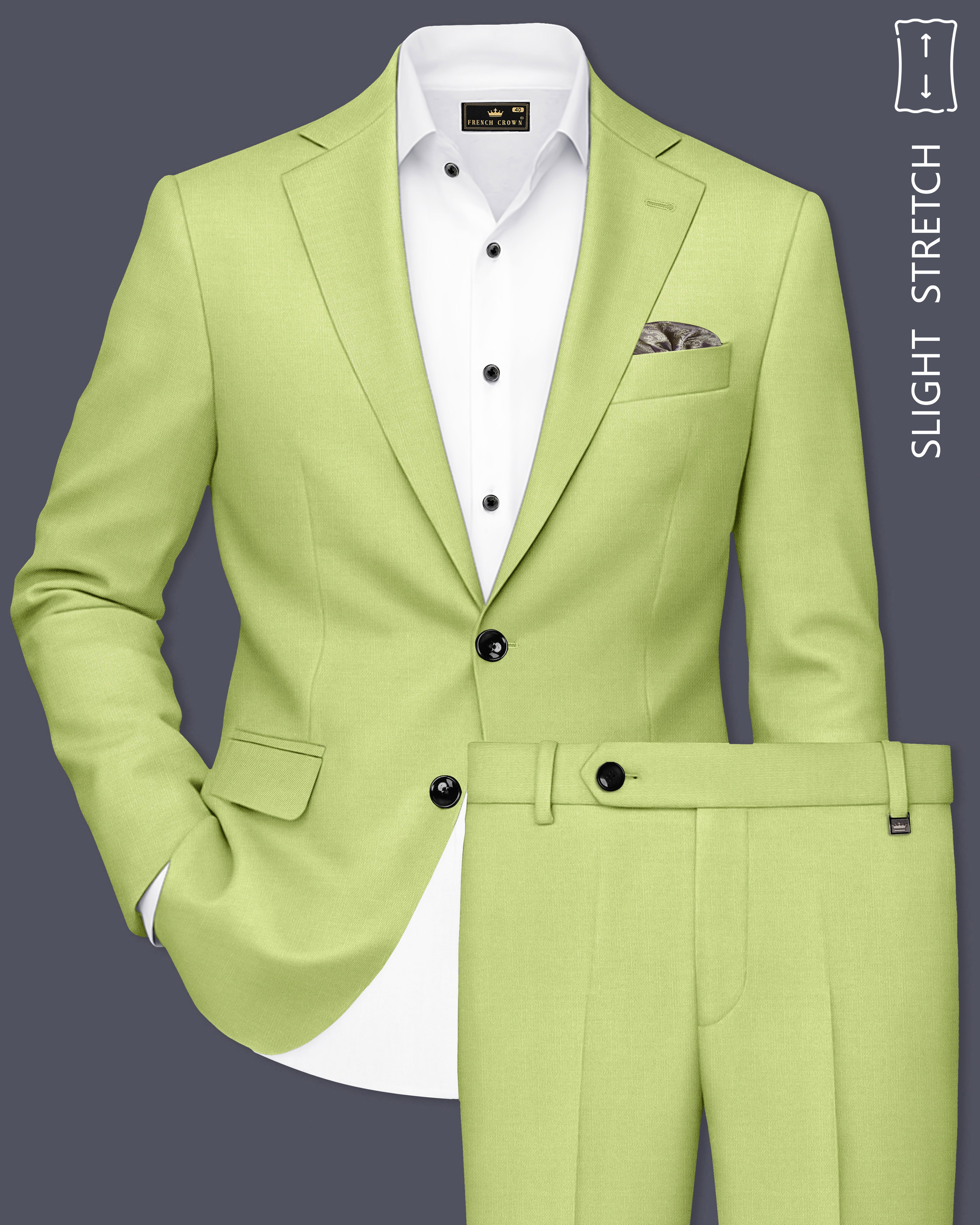 Ochre-Tan Yellow Wool Rich Slight Stretch Single Breasted Suit