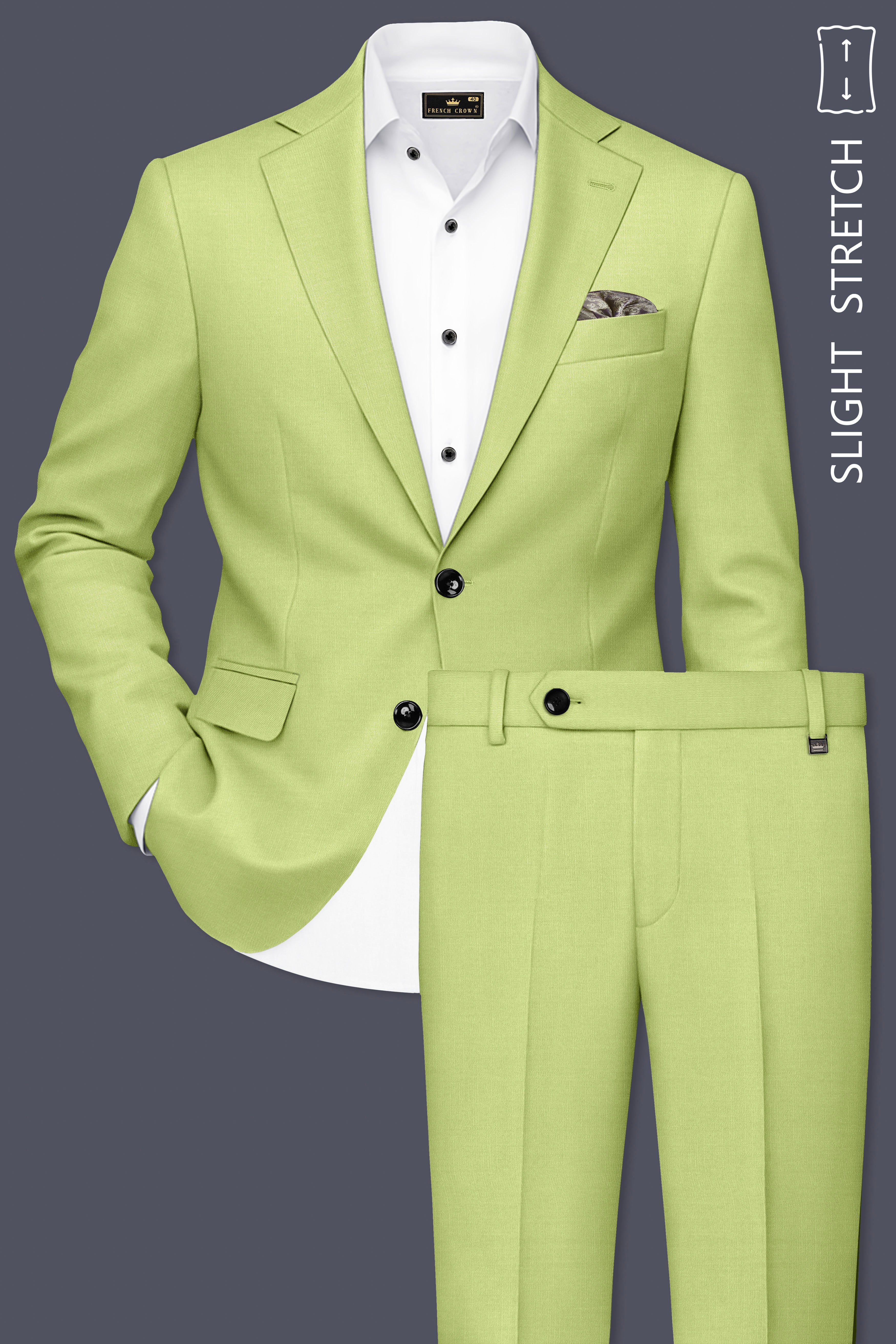 Ochre-Tan Yellow Wool Rich Slight Stretch Single Breasted Suit