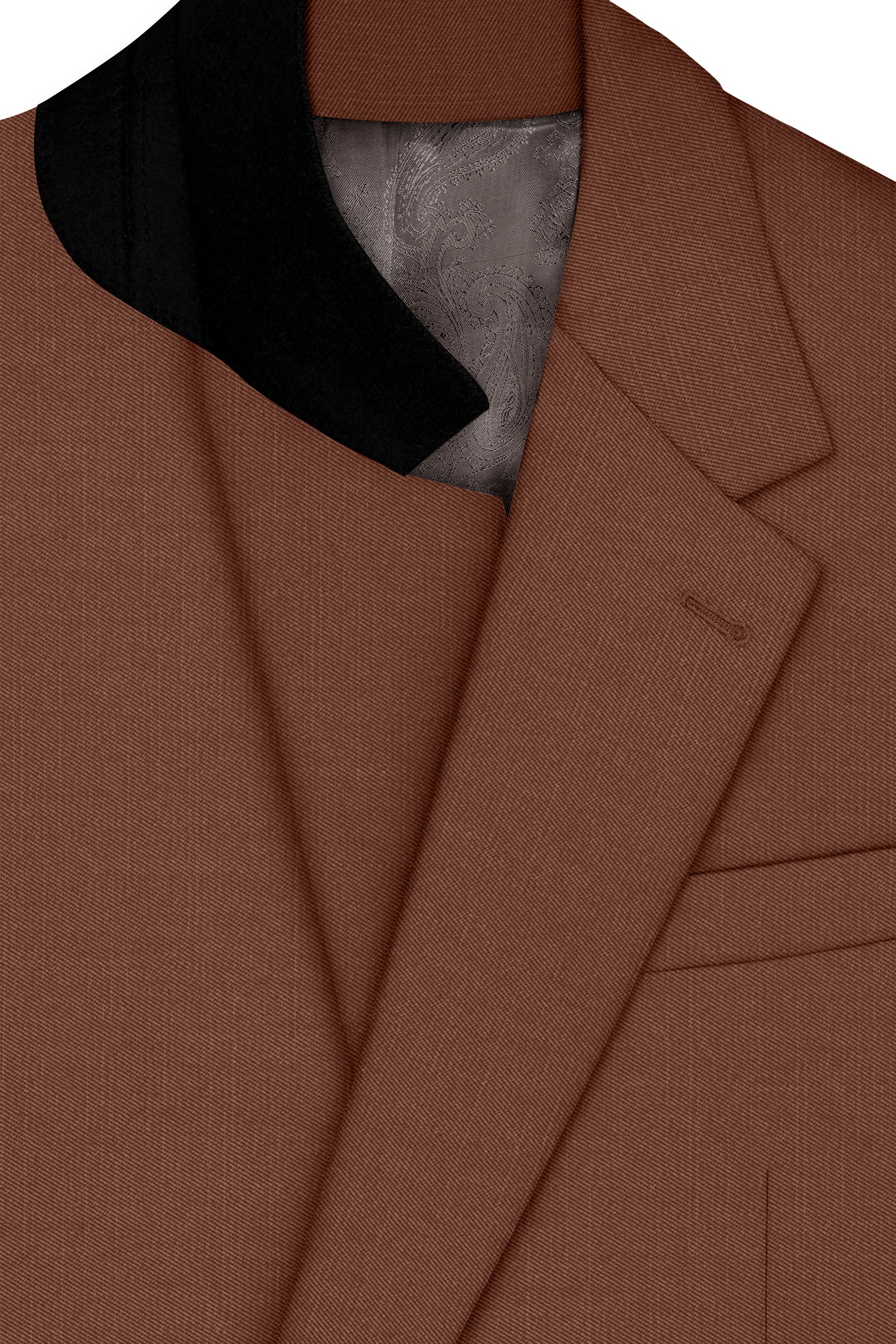Sienna-Rust Brown Wool Rich Slight Stretch Single Breasted Suit