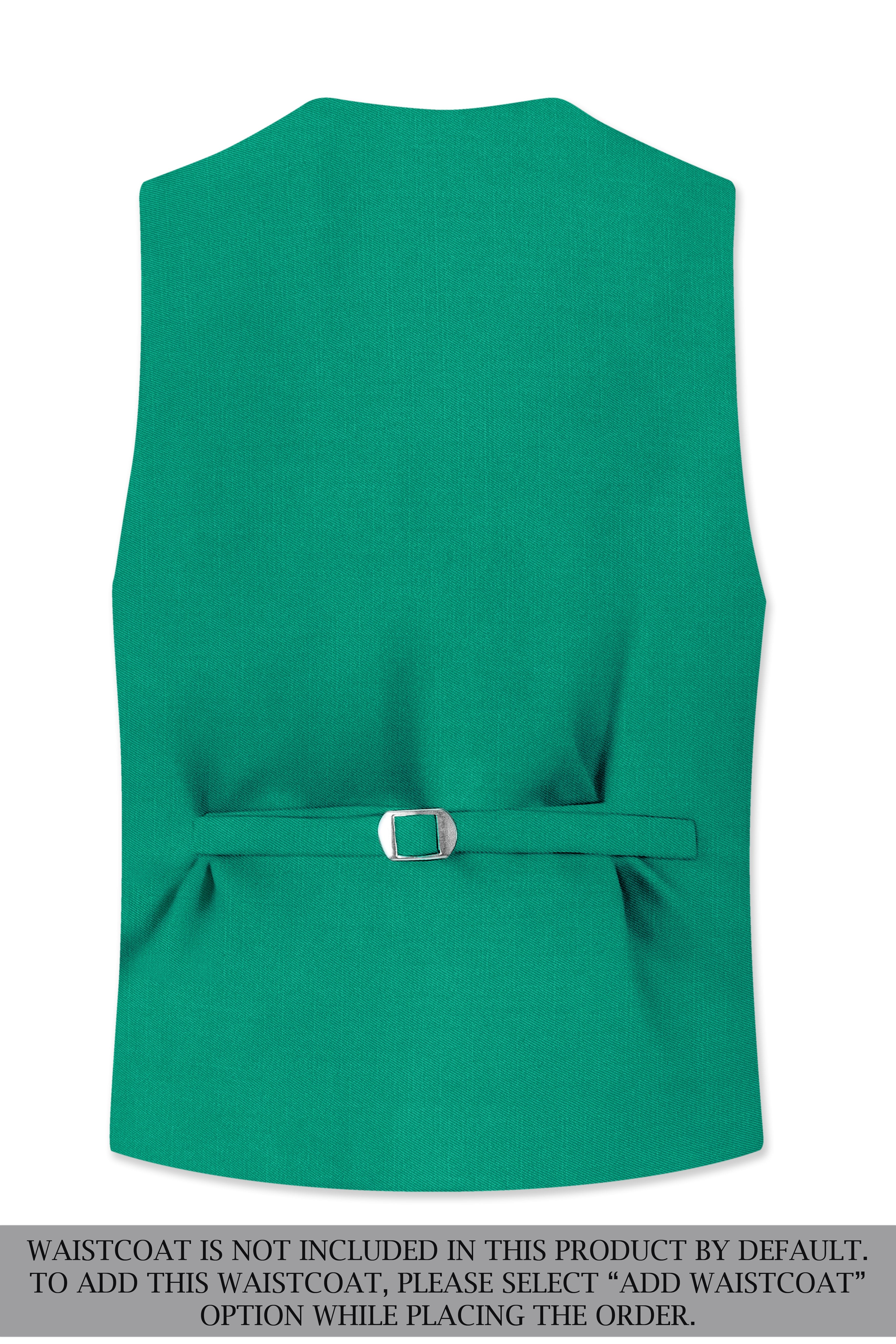 Emerald-Tropical Green Wool Rich Slight Stretch Single Breasted Suit