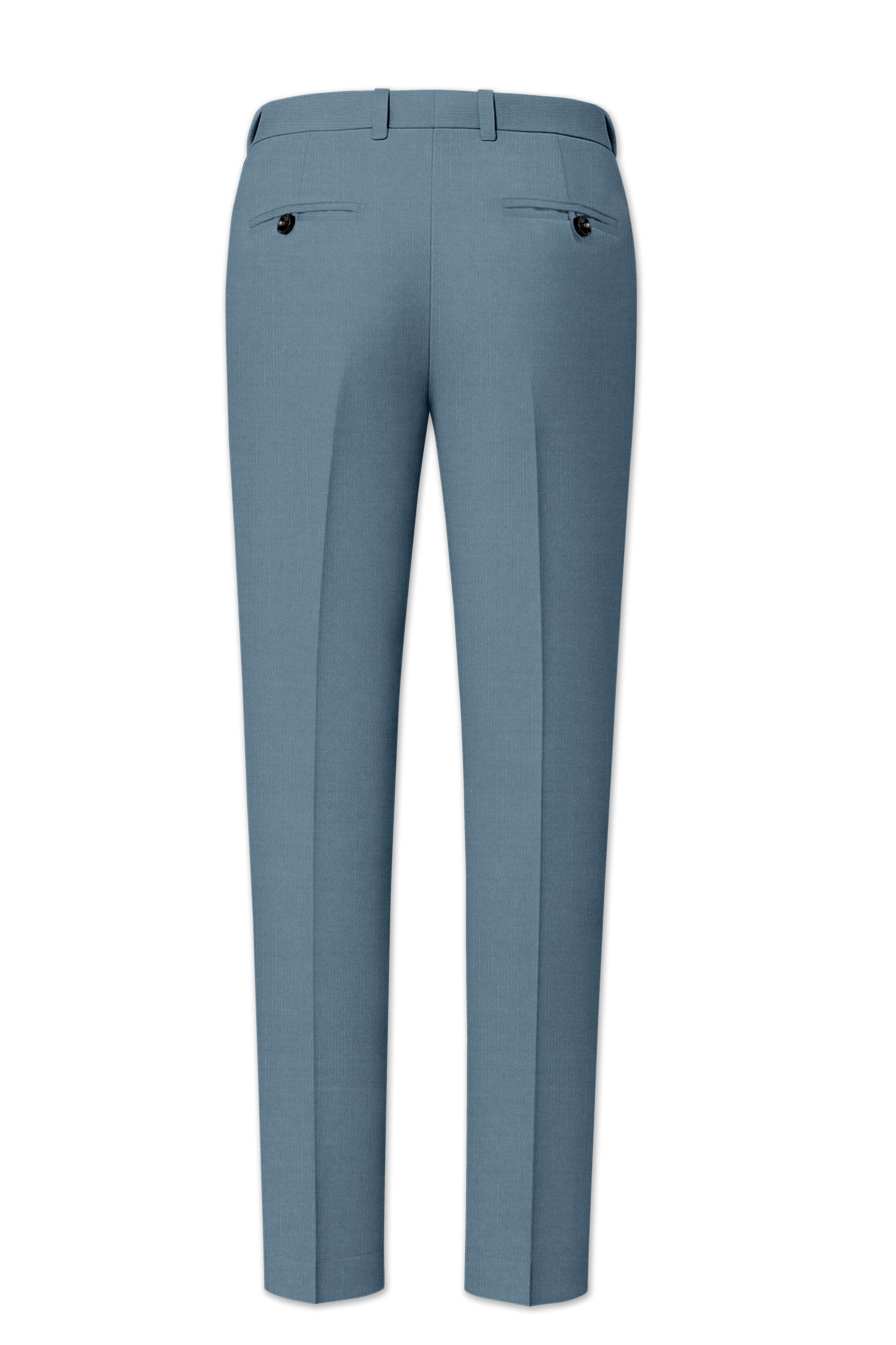 Sapphire-Fiord Blue Wool Rich Slight Stretch Single Breasted Suit