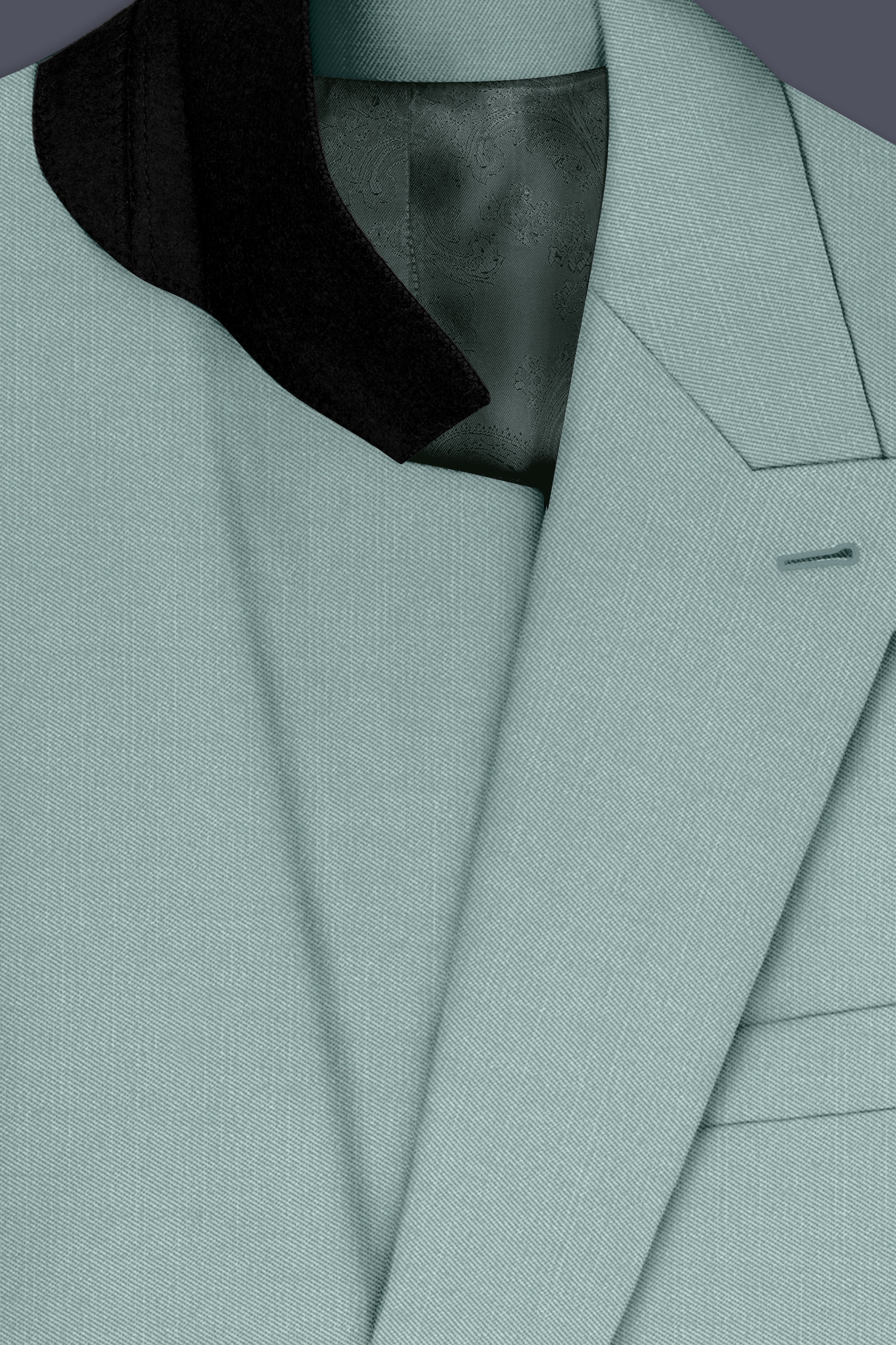 Tropic-Cadet Green Wool Rich Slight Stretch Double Breasted Suit