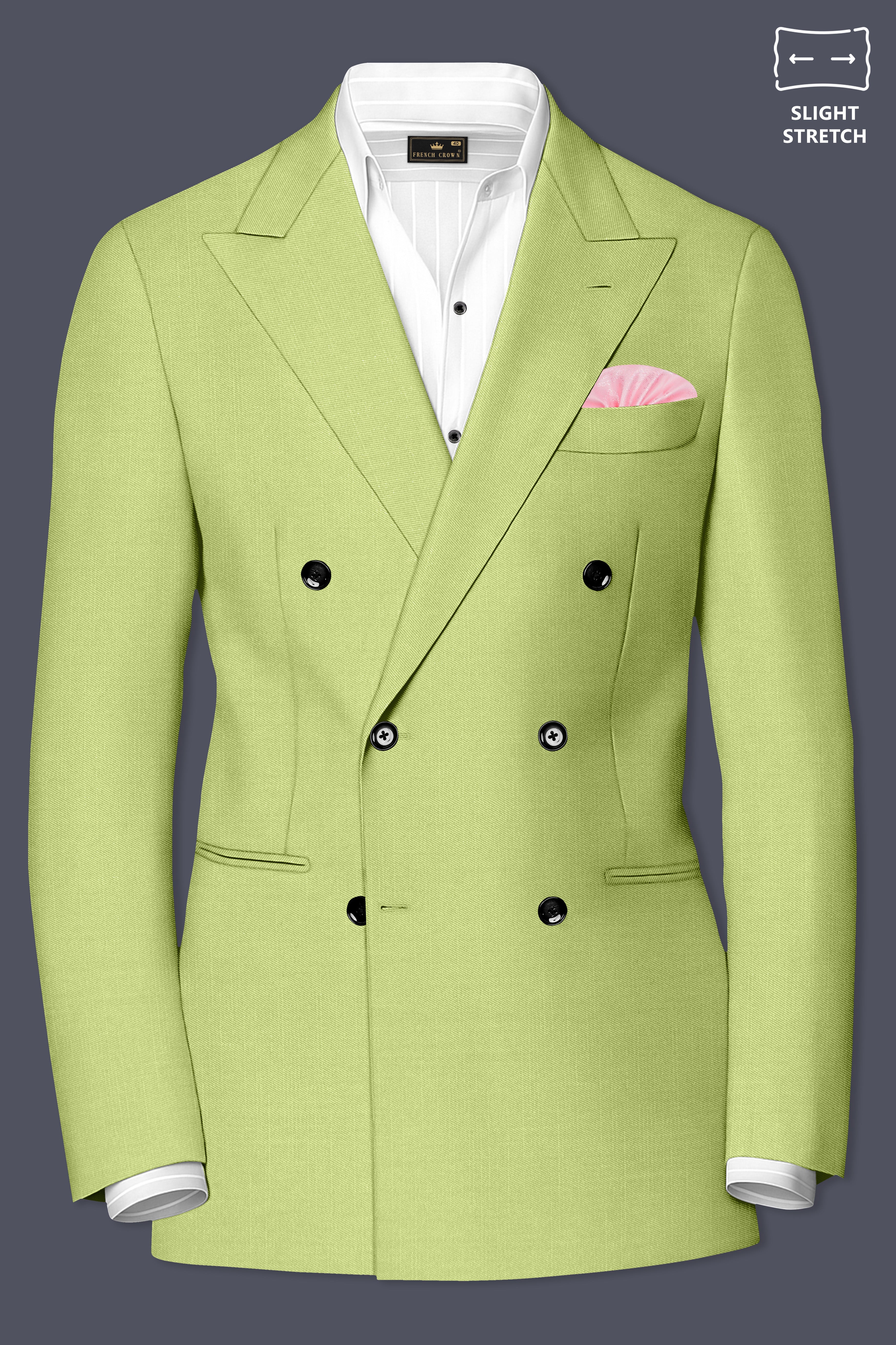 Ochre-Tan Yellow Wool Rich Slight Stretch Double Breasted Suit