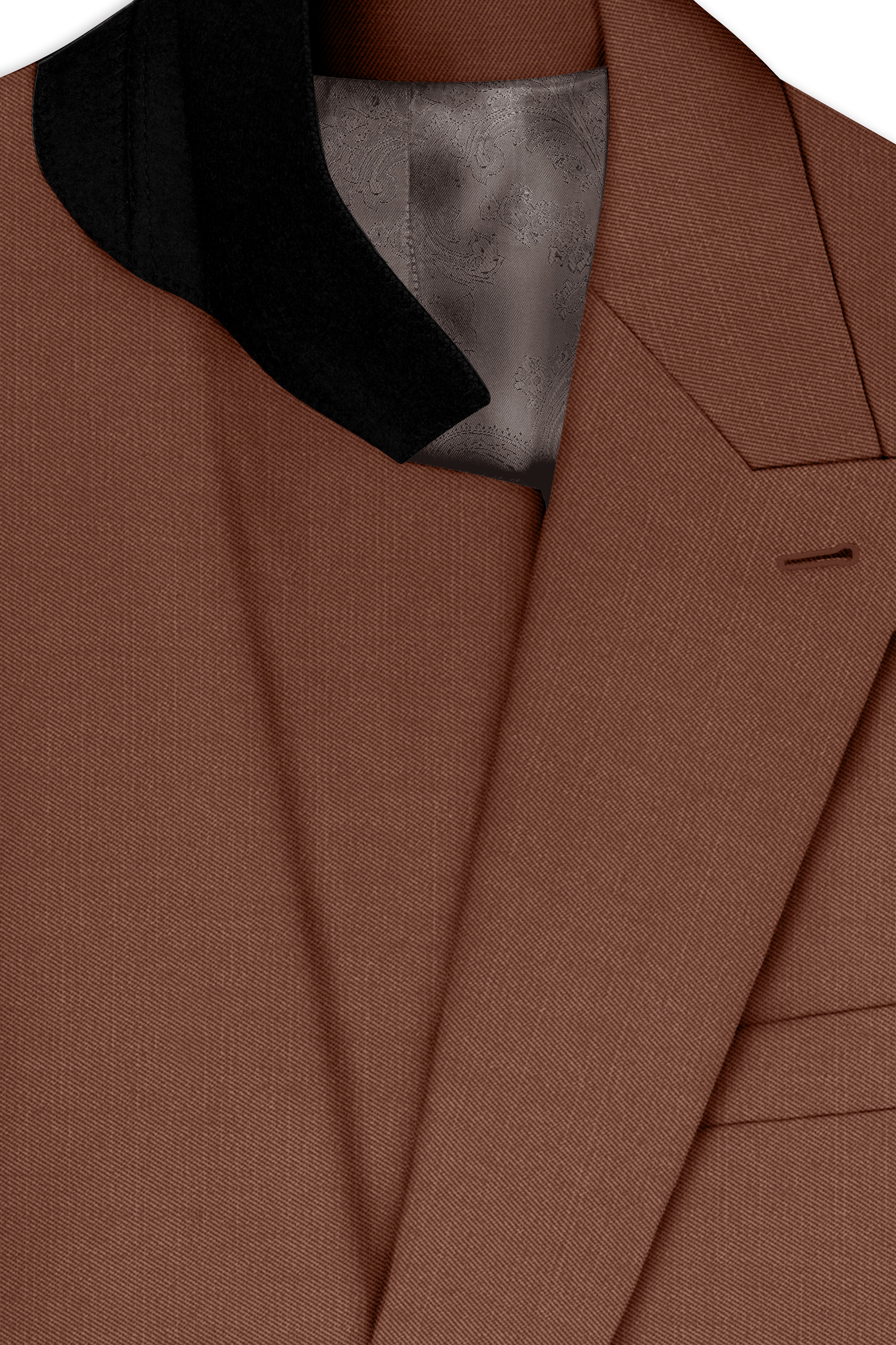 Sienna-Rust Brown Wool Rich Slight Stretch Double Breasted Suit