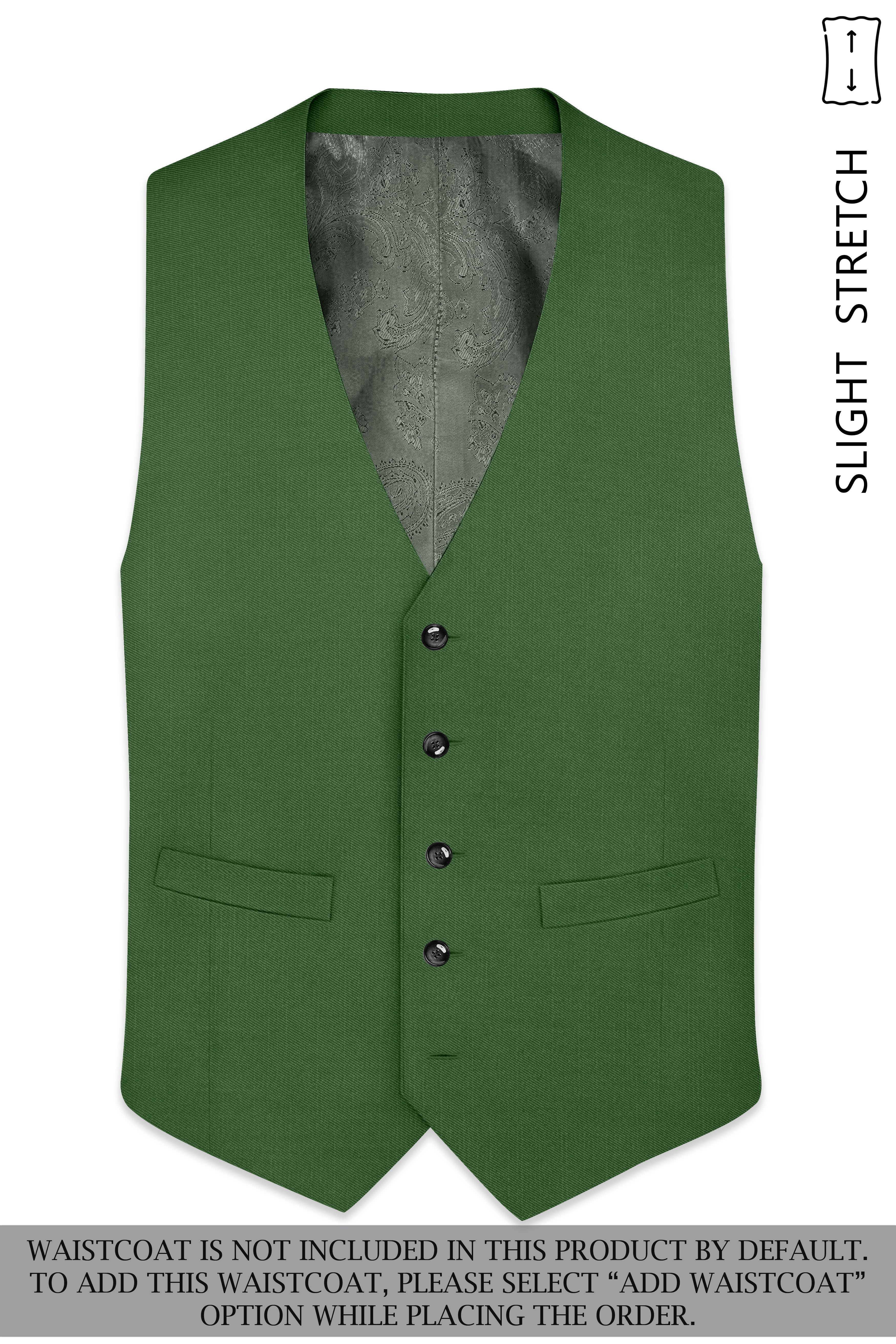 Viridian-Forest Green Wool Rich Slight Stretch Double Breasted Suit