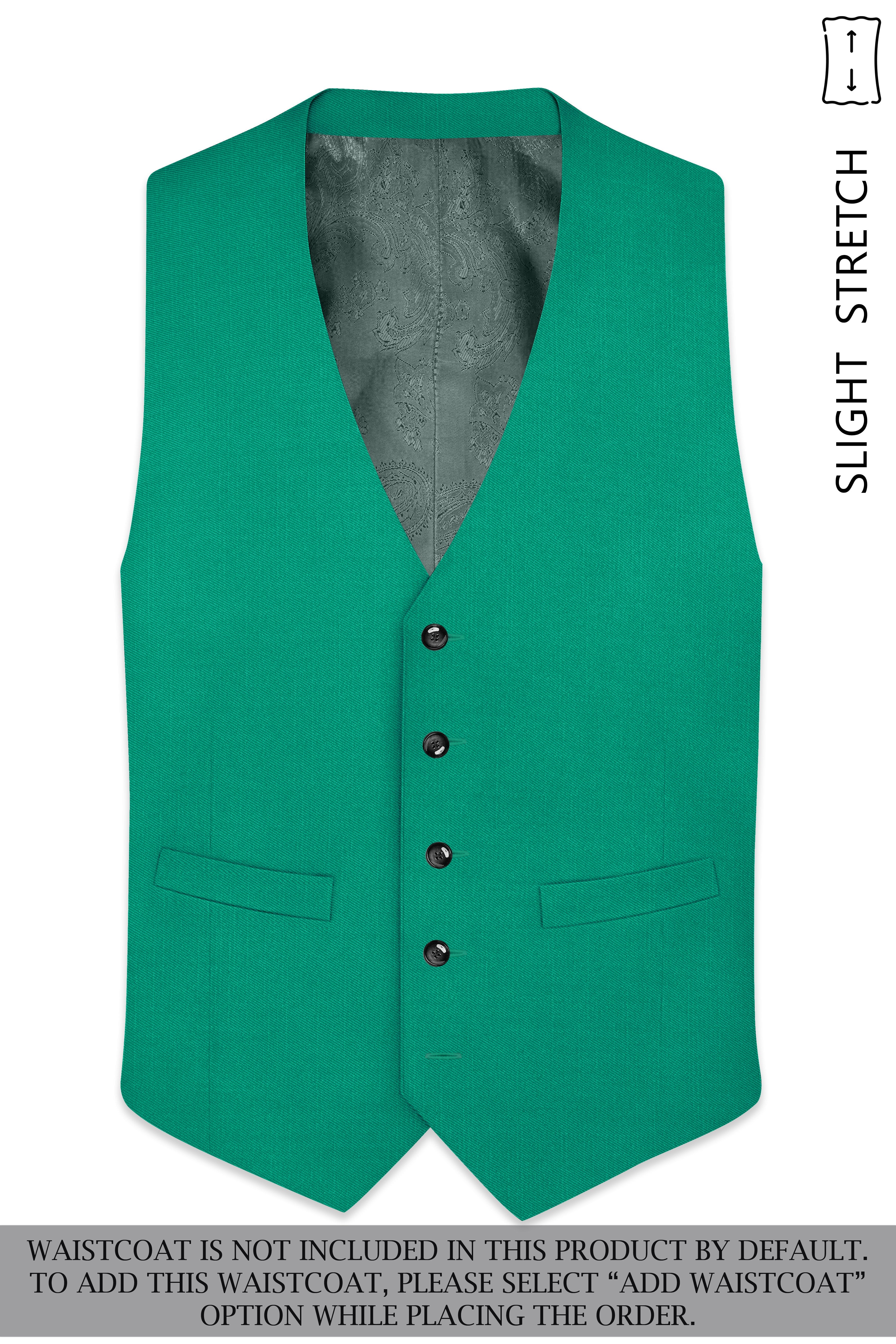 Emerald-Tropical Green Wool Rich Slight Stretch Double Breasted Suit