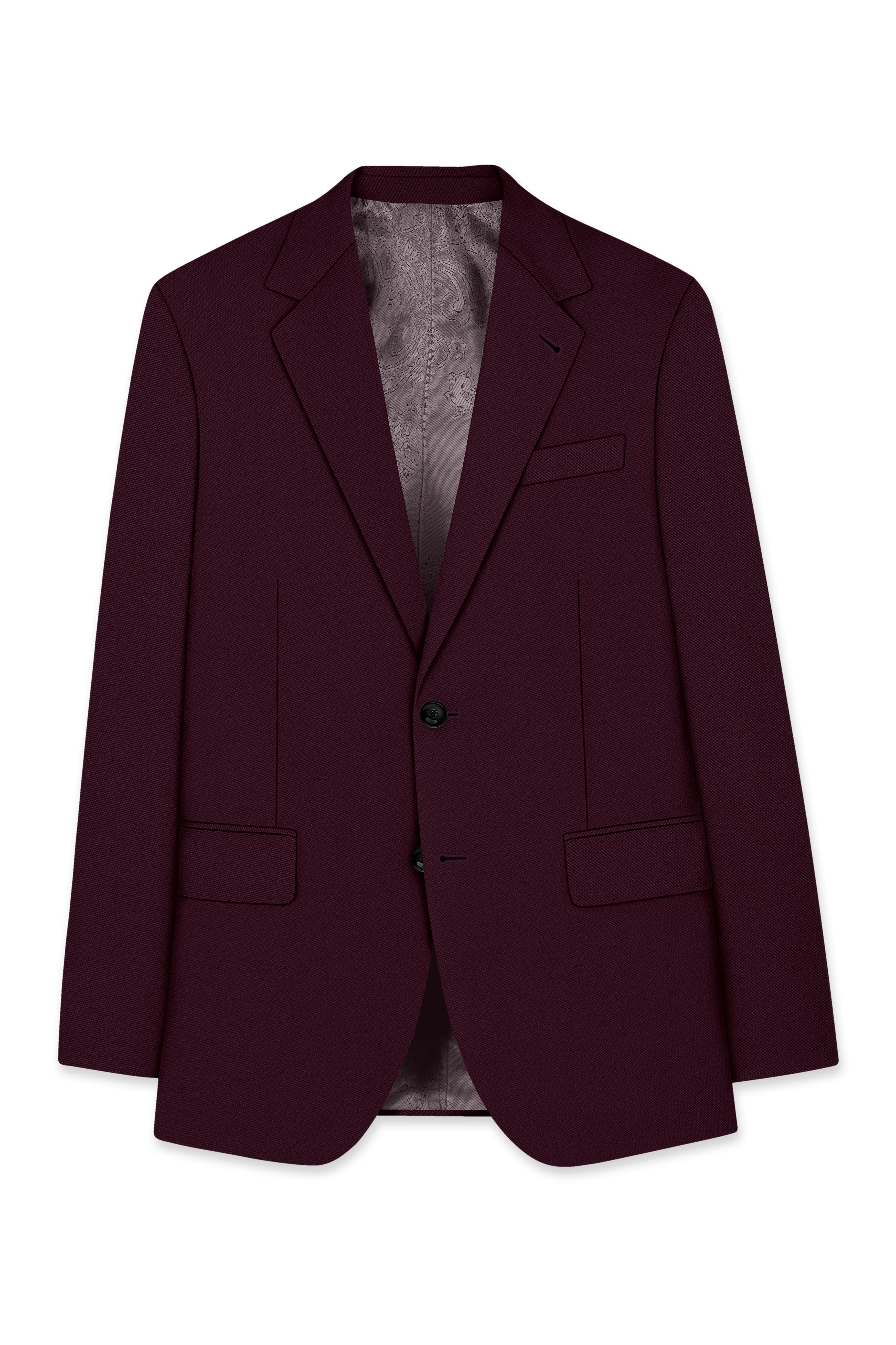Veltrix-Korean Aubergine Maroon 4-Way Stretch Wrinkle-Free Wool Rich Single Breasted Suit ST5435-SB-36, ST5435-SB-38, ST5435-SB-40, ST5435-SB-42, ST5435-SB-44, ST5435-SB-46, ST5435-SB-48, ST5435-SB-50, ST5435-SB-52, ST5435-SB-54, ST5435-SB-56, ST5435-SB-58, ST5435-SB-60