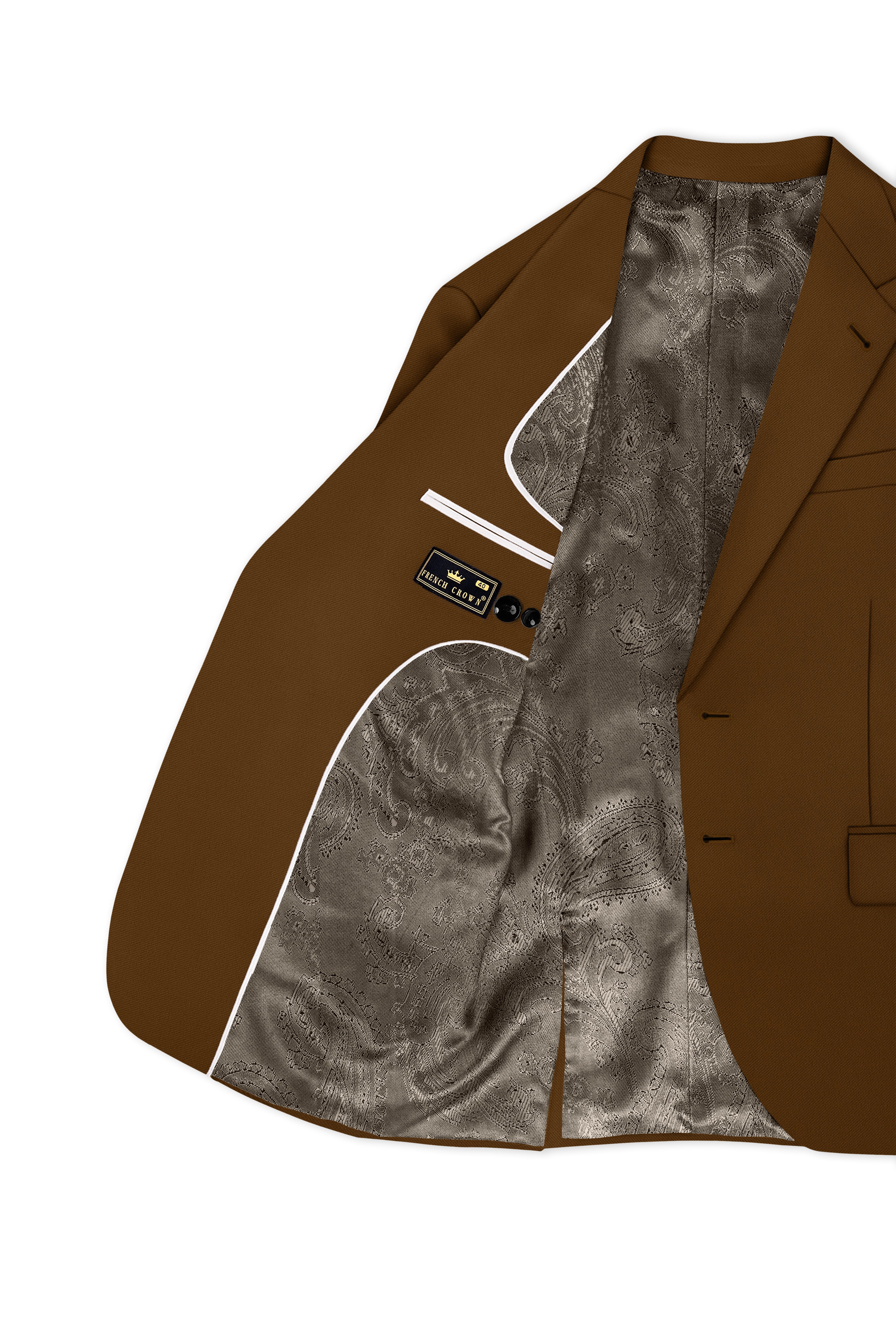 Sienna-Korean Derby Brown 4-Way Stretch Wrinkle-Free Wool Rich Single Breasted Suit ST5440-SB-36, ST5440-SB-38, ST5440-SB-40, ST5440-SB-42, ST5440-SB-44, ST5440-SB-46, ST5440-SB-48, ST5440-SB-50, ST5440-SB-52, ST5440-SB-54, ST5440-SB-56, ST5440-SB-58, ST5440-SB-60