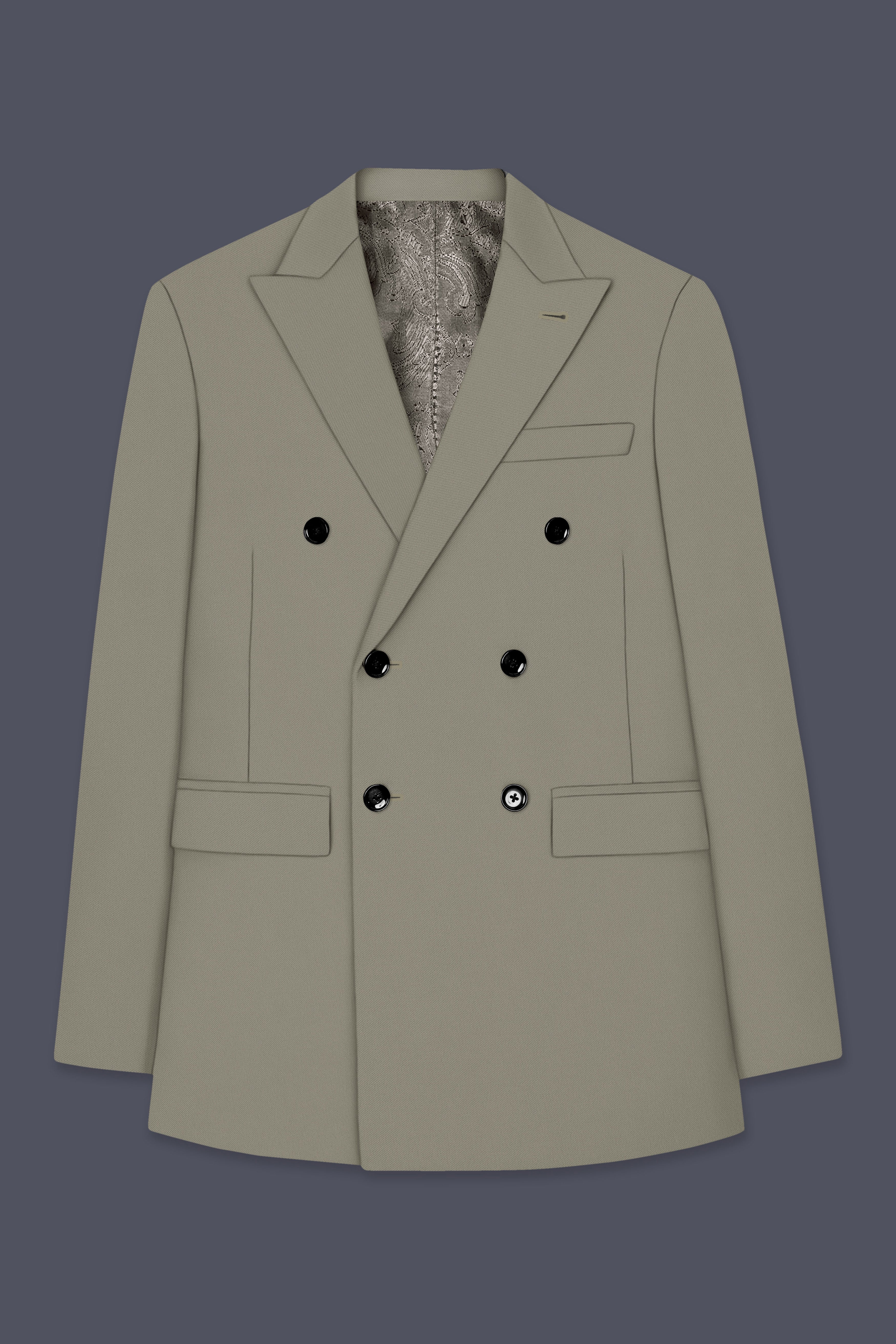 Loden-Korean Kokoda Green 4-Way Stretch Wrinkle-Free Wool Rich Double Breasted Suit ST5442-DB-36, ST5442-DB-38, ST5442-DB-40, ST5442-DB-42, ST5442-DB-44, ST5442-DB-46, ST5442-DB-48, ST5442-DB-50, ST5442-DB-52, ST5442-DB-54, ST5442-DB-56, ST5442-DB-58, ST5442-DB-60