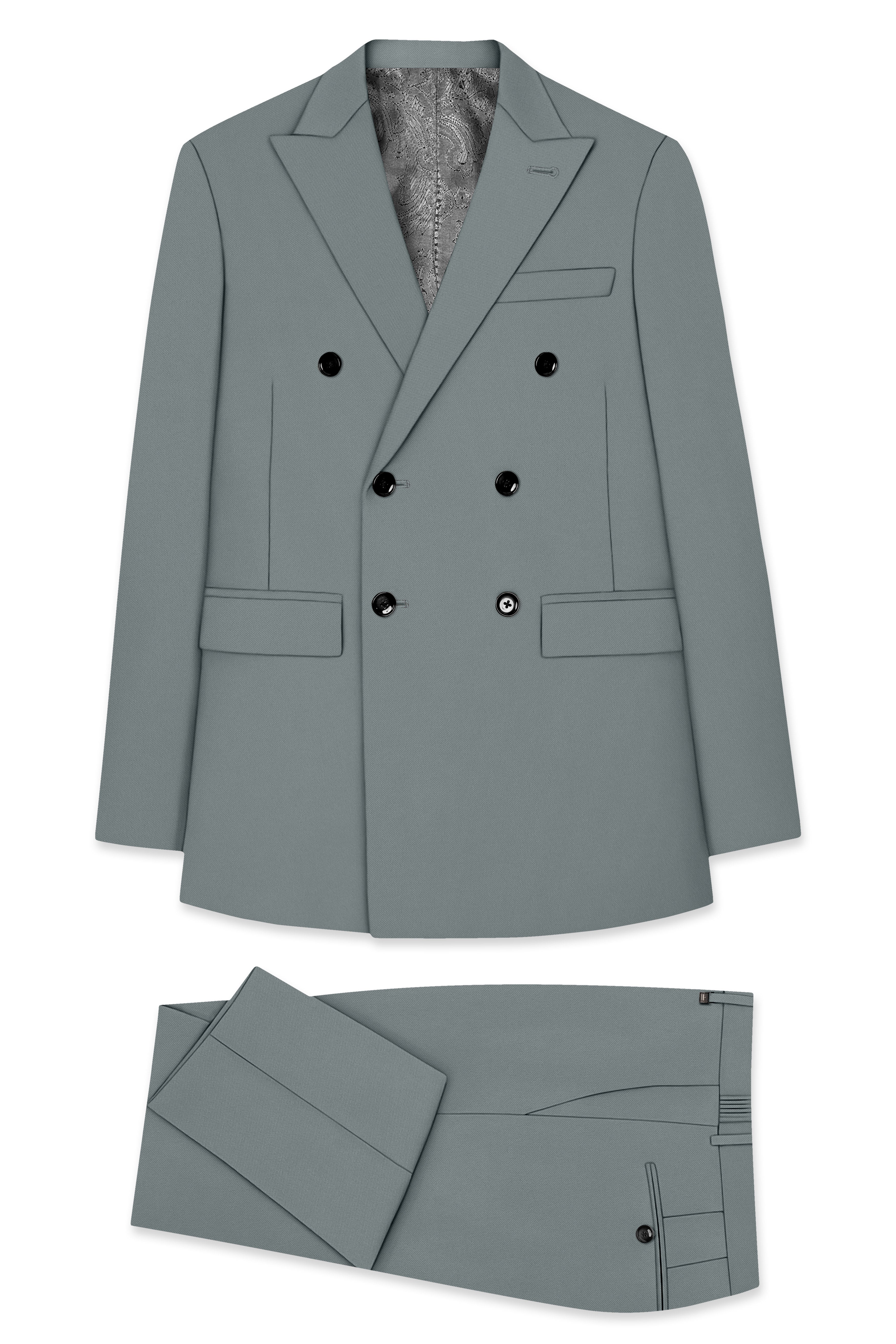 Flexaro-Korean Abbey gray 4-Way Stretch Wrinkle-Free Wool Rich Double Breasted Suit ST5443-DB-36, ST5443-DB-38, ST5443-DB-40, ST5443-DB-42, ST5443-DB-44, ST5443-DB-46, ST5443-DB-48, ST5443-DB-50, ST5443-DB-52, ST5443-DB-54, ST5443-DB-56, ST5443-DB-58, ST5443-DB-60