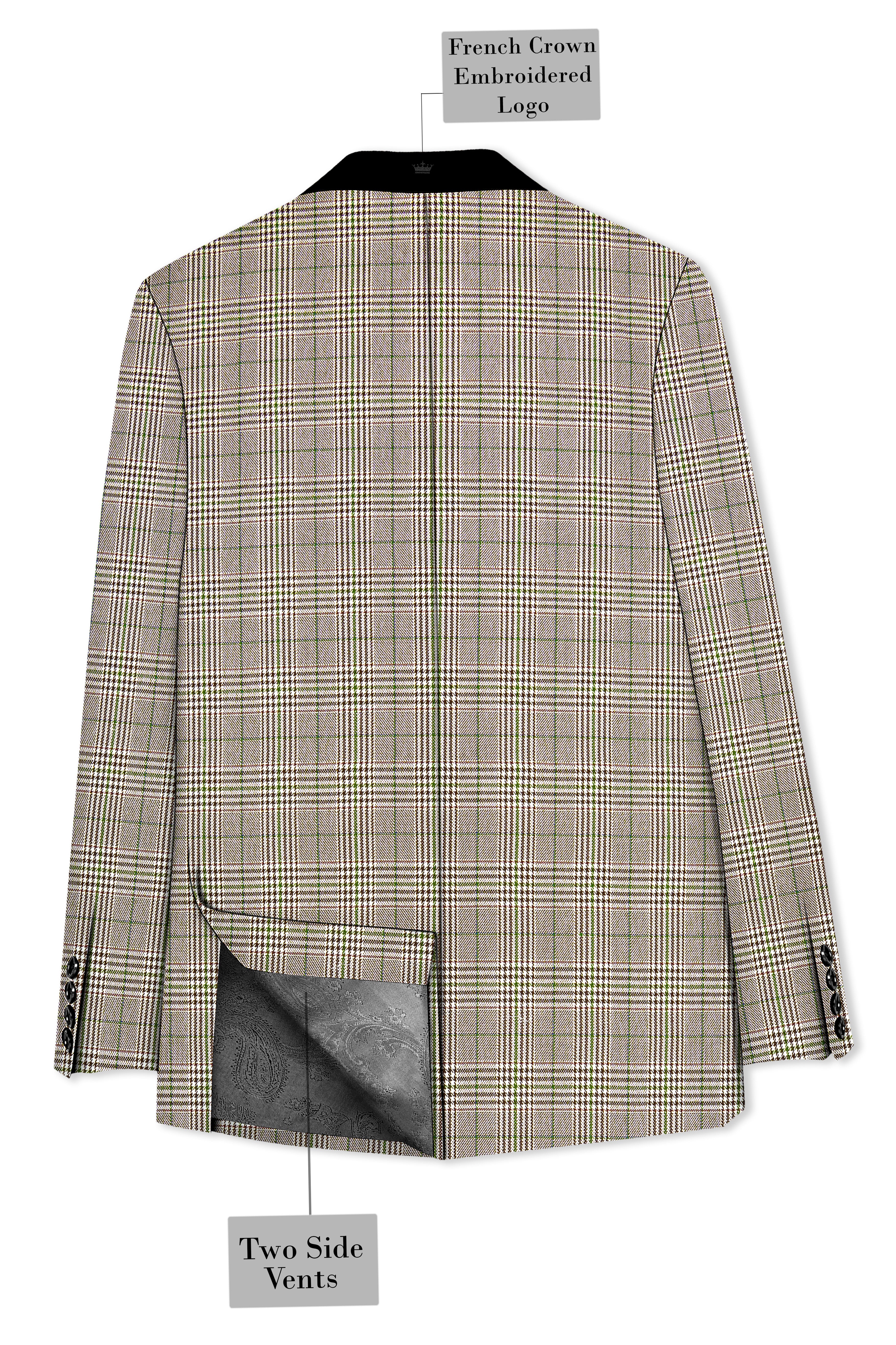 Nawab-Tundora Brown Plaid Wool Rich Tuxedo Suit ST5455-BKL-36, ST5455-BKL-38, ST5455-BKL-40, ST5455-BKL-42, ST5455-BKL-44, ST5455-BKL-46, ST5455-BKL-48, ST5455-BKL-50, ST5455-BKL-52, ST5455-BKL-54, ST5455-BKL-56, ST5455-BKL-58, ST5455-BKL-60